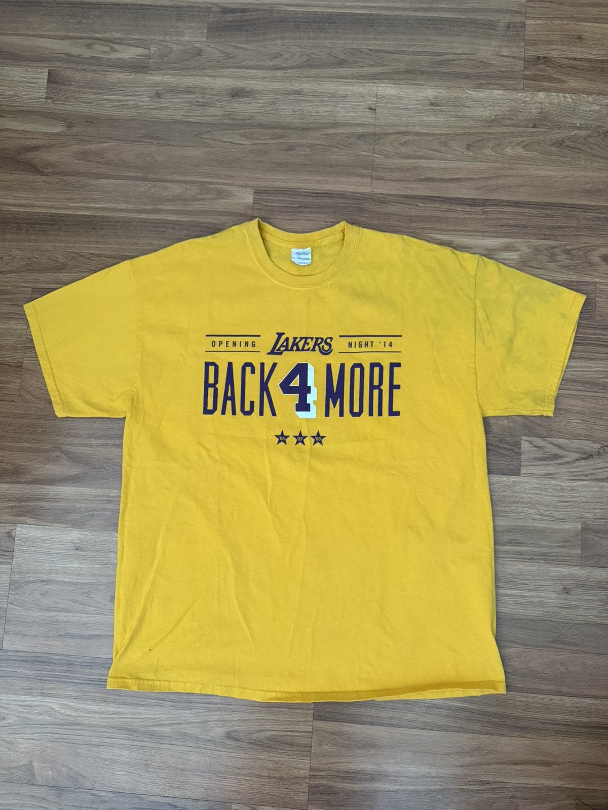 NBA los angeles lakers opening night 2014 byron scott t shirt Size US XL / EU 56 / 4 - 1 Thumbnail