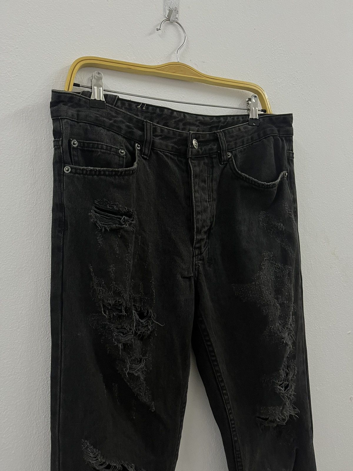 Ksubi Chitch Chop Rat Attack Black Distressed Jeans Size US 32 / EU 48 - 4 Thumbnail