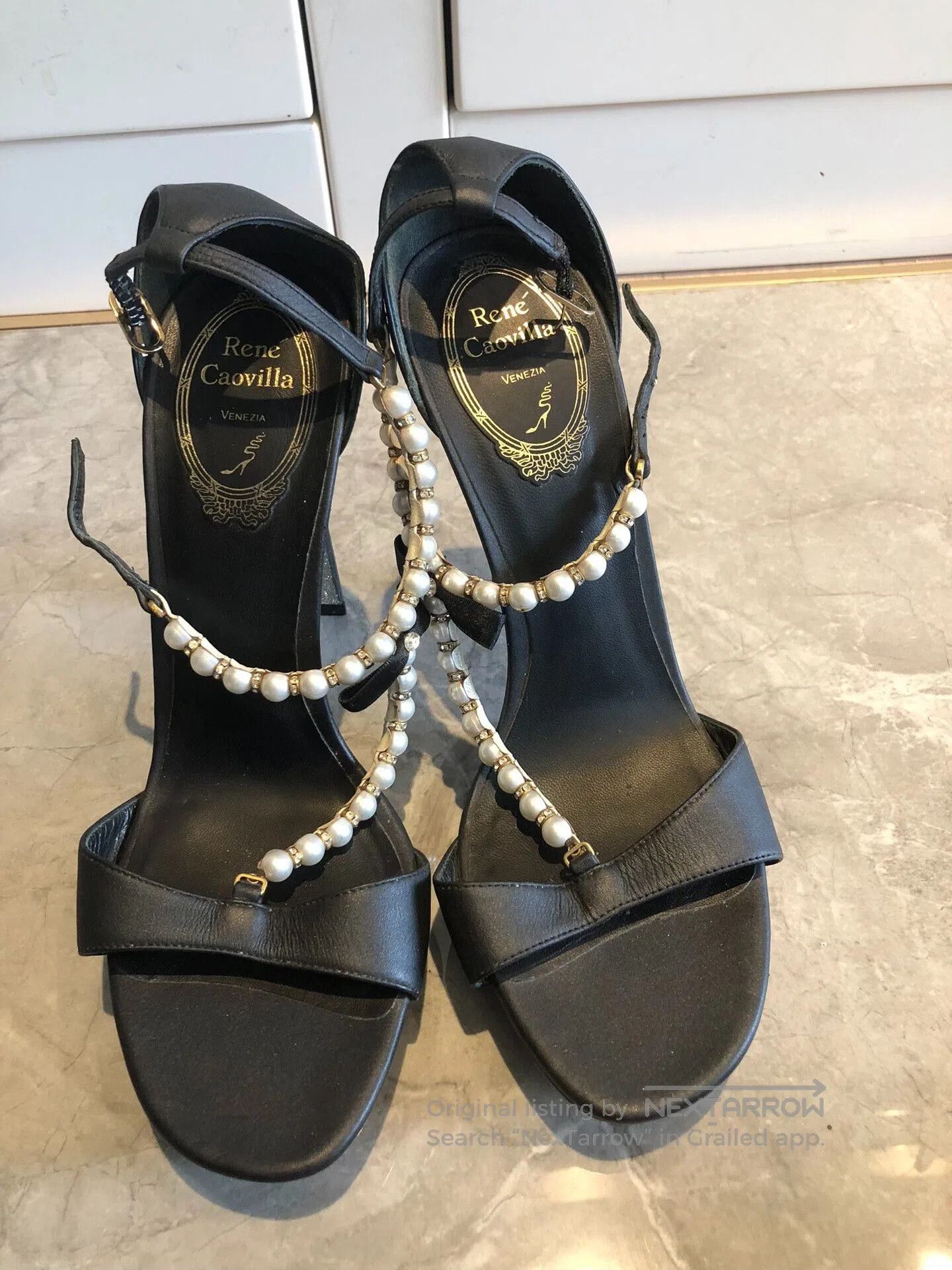 Rene Caovilla Rene Caovilla Black Pearl High Heels. Size US 6.5 / IT 36.5 - 2 Thumbnail