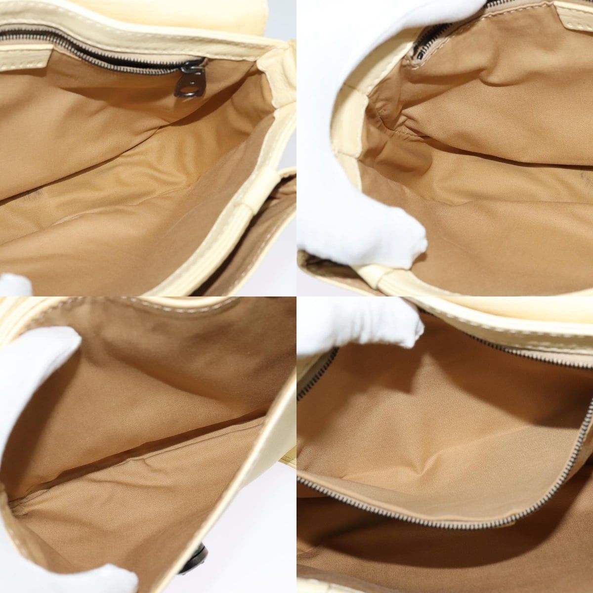 Celine CELINE Studs Shoulder Bag Leather Cream Size ONE SIZE - 12 Thumbnail