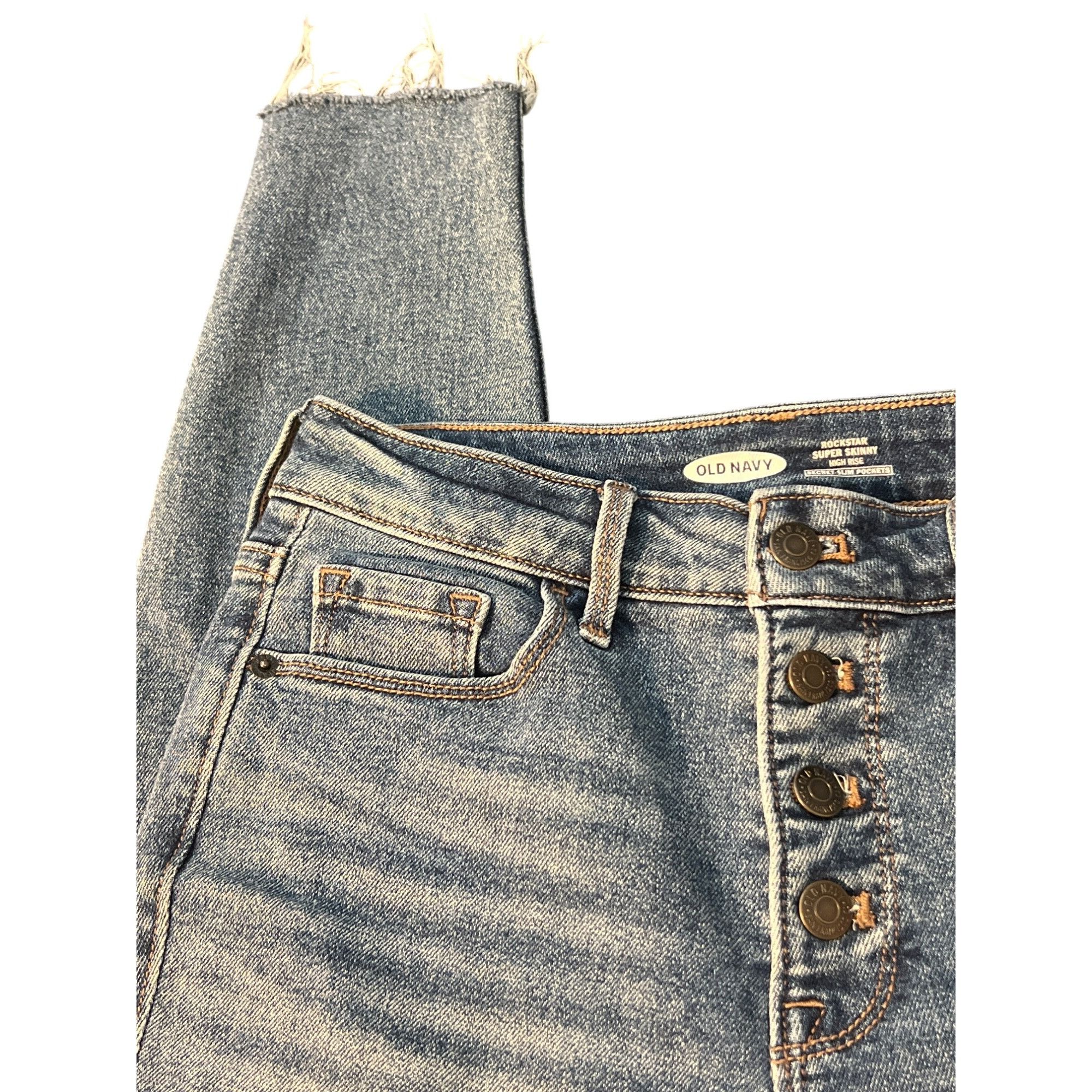 Old Navy Old Navy Rockstar Super Skinny High Rise Jeans Secret Slim P Size 27" / US 4 / IT 40 - 4 Thumbnail