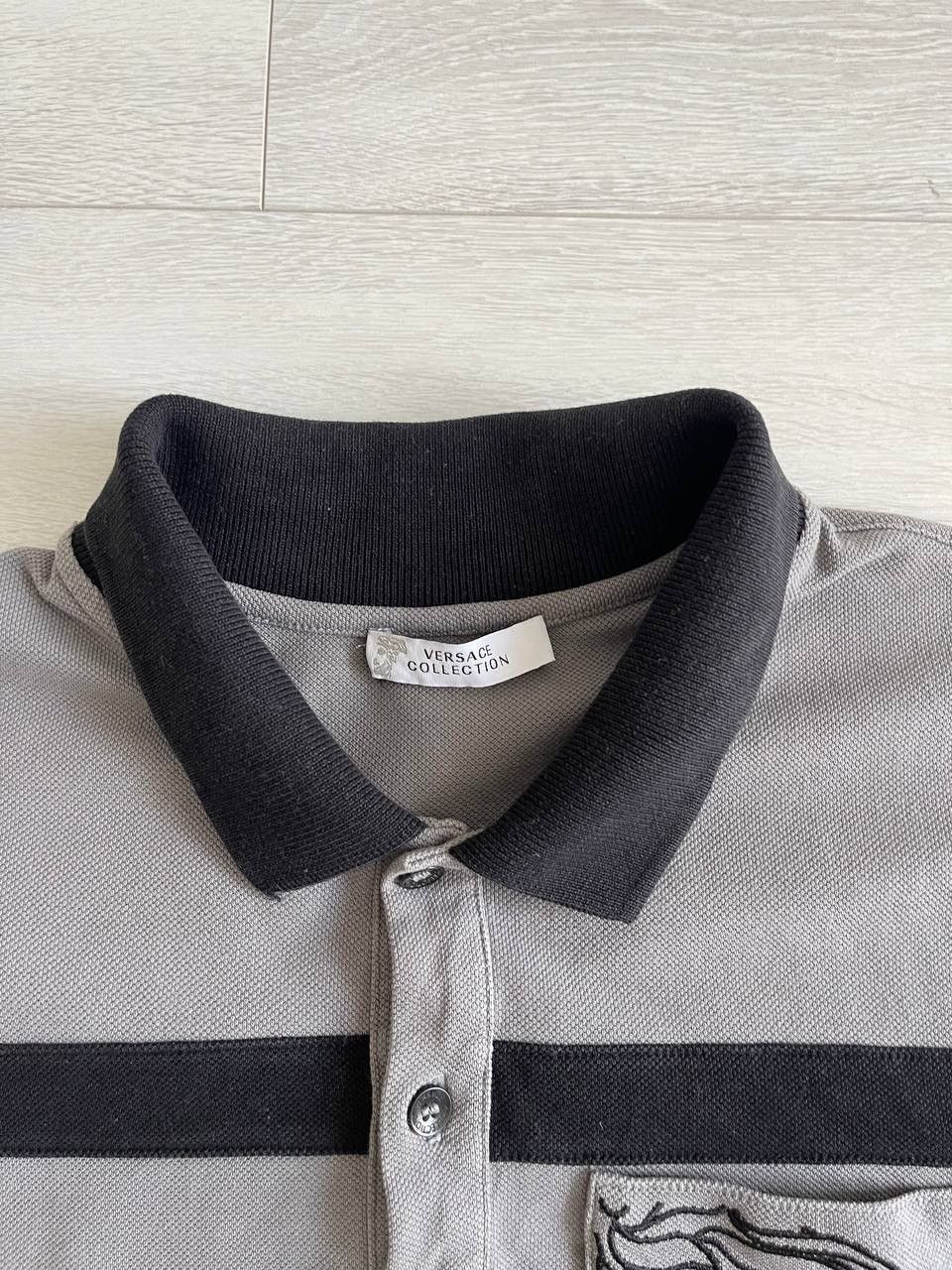 Versace × Versace Jeans Couture × Versus Versace Versace Collection Gray Polo Shirt Size US L / EU 52-54 / 3 - 6 Thumbnail