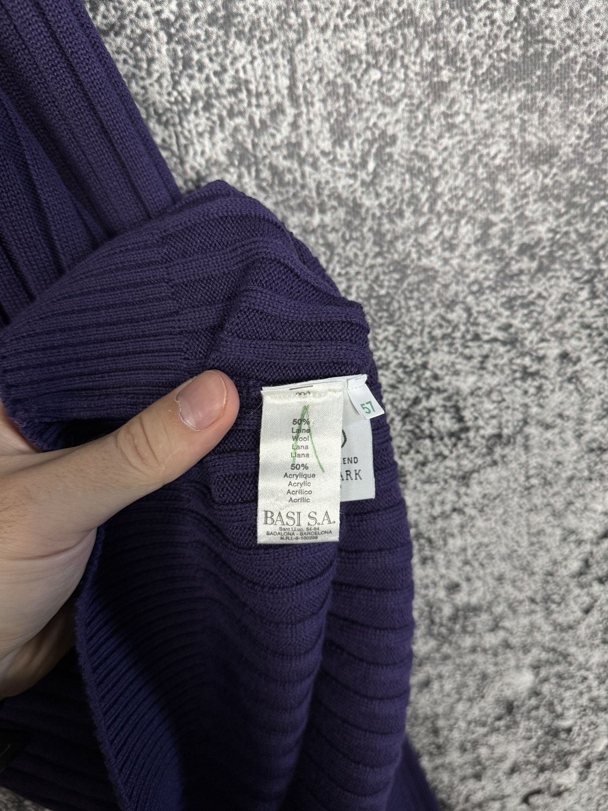 Lacoste Lacoste Vintage 1/4 Zip Ribbed Sweater Purple Pullover XL Size US XL / EU 56 / 4 - 10 Thumbnail