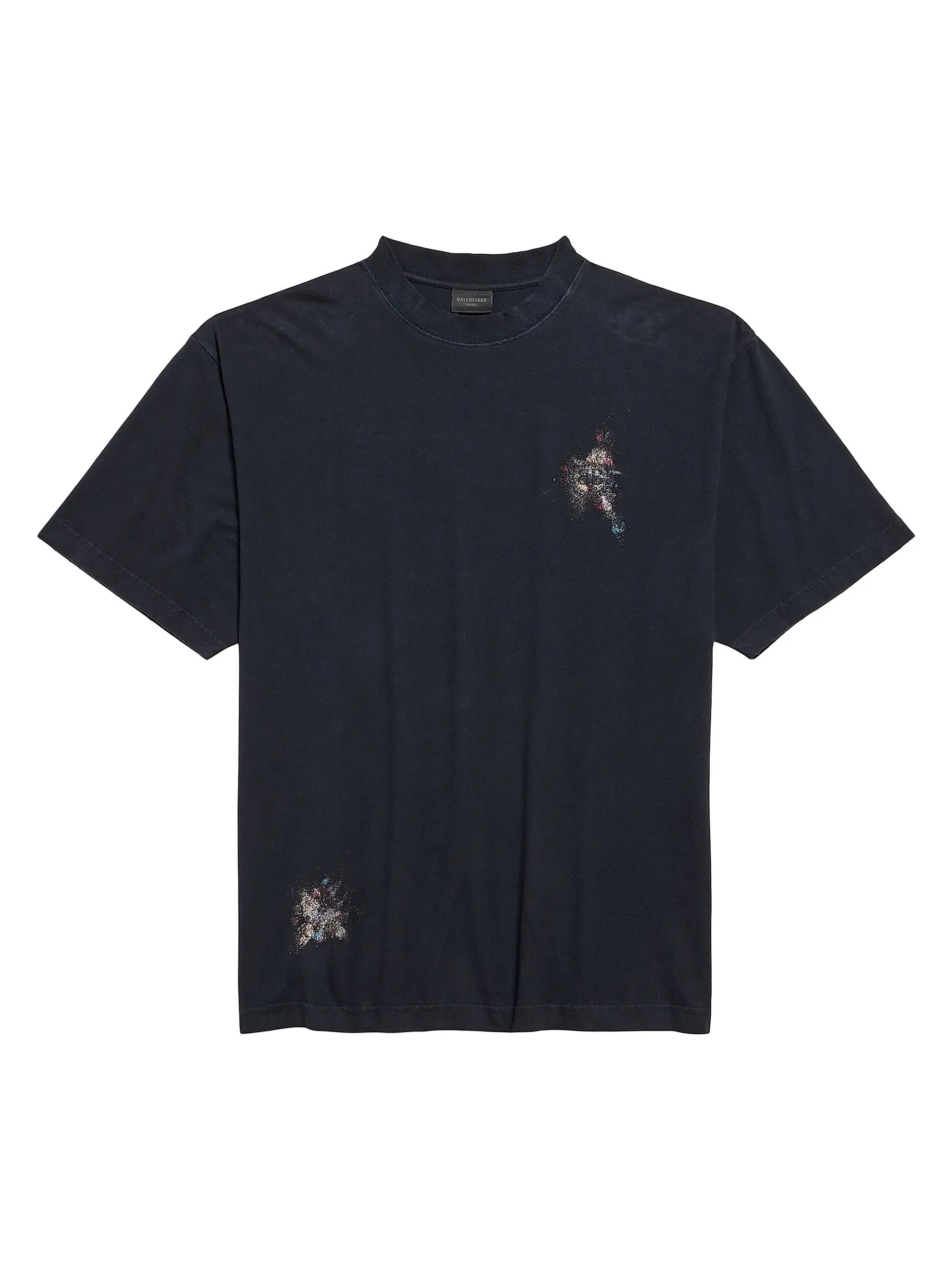 Balenciaga o1tr1nto0526 Nail Polish T-Shirt Medium Fit in Black Size S / US 4 / IT 40 - 1 Thumbnail