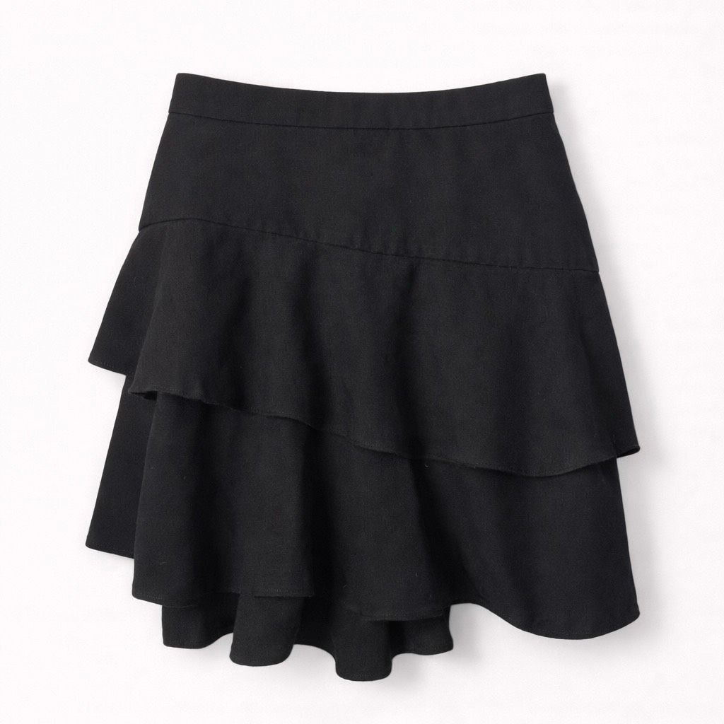 Other The Limited Black Tiered Ruffle Mini Skirt Women’s Size 4 Size 27" / US 4 / IT 40 - 1 Thumbnail