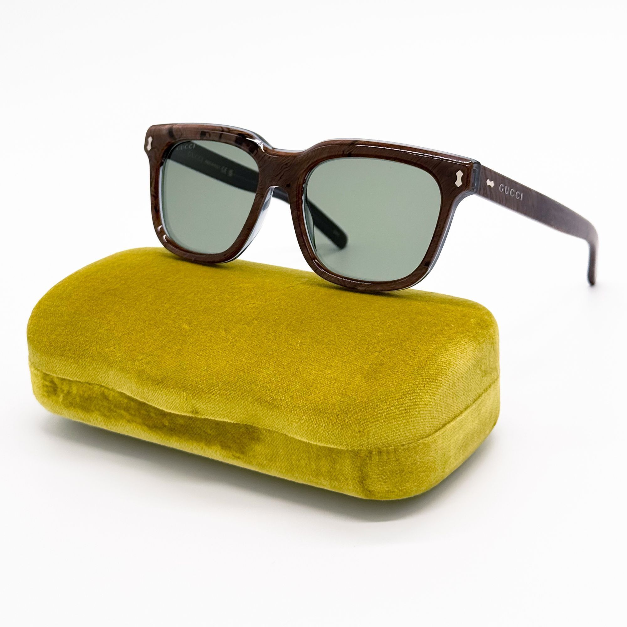 Gucci NEW GG1523S 003 GUCCI HAVANA GREEN UNISEX SUNGLASSES GUCCI Size ONE SIZE - 1 Thumbnail