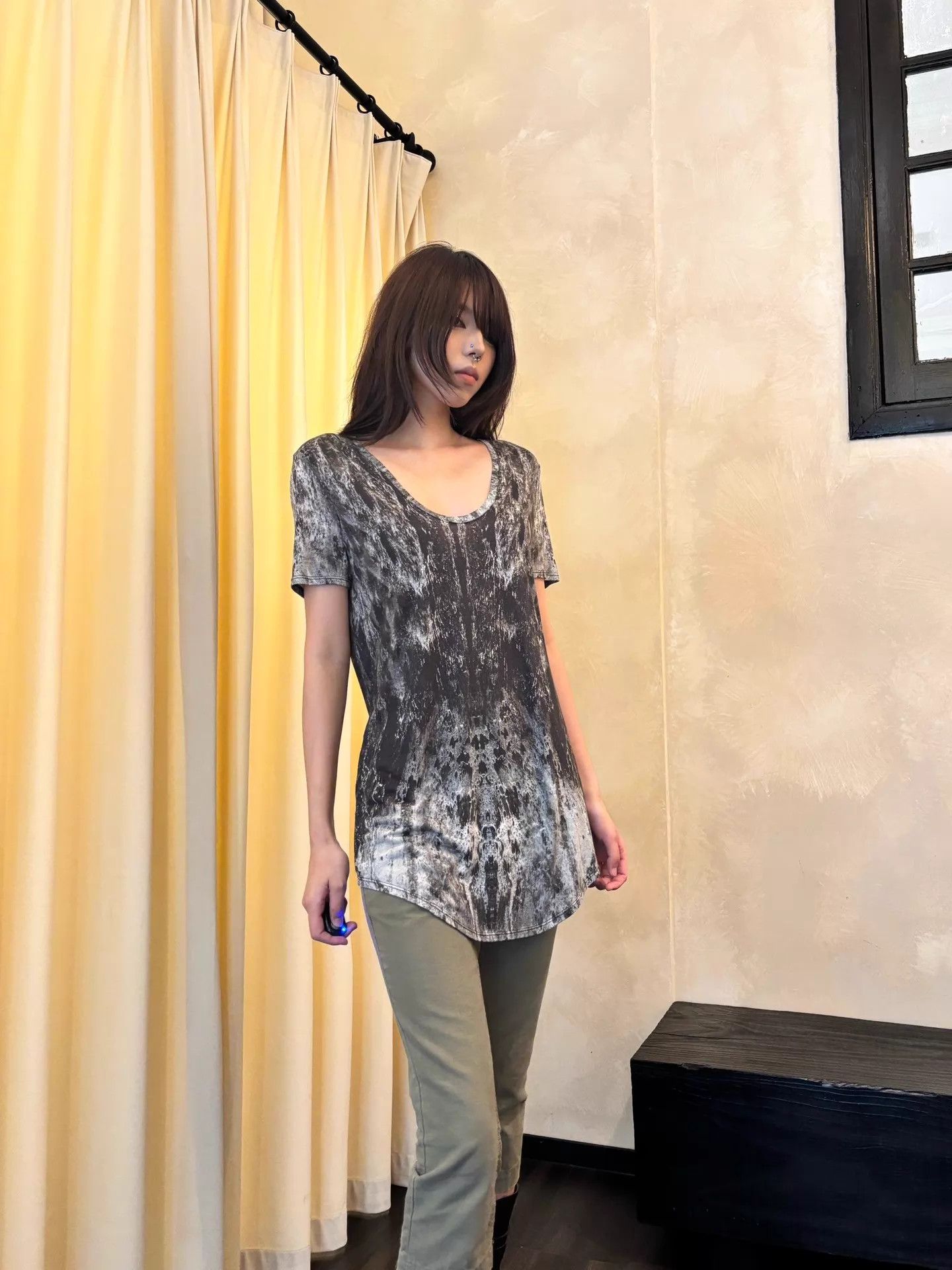 Helmut Lang Helmut Lang Vtg Crewneck Drop-Shoulder Printed SS L Size L / US 10 / IT 46 - 9 Thumbnail