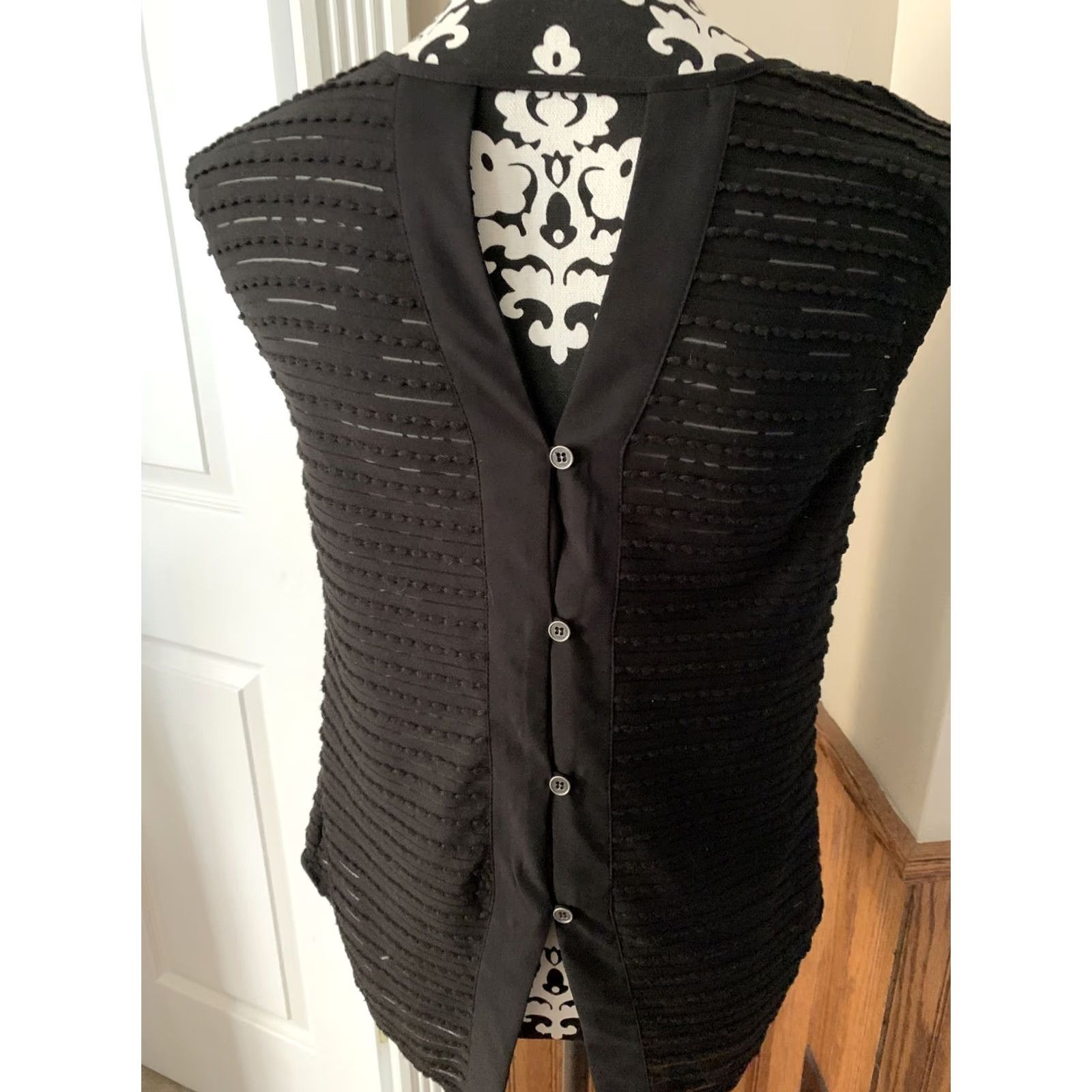 Vintage Maurices Blouse Sleeveless Black Sheer Top Womens Sz S Office/Work #820 Size S / US 4 / IT 40 - 4 Thumbnail