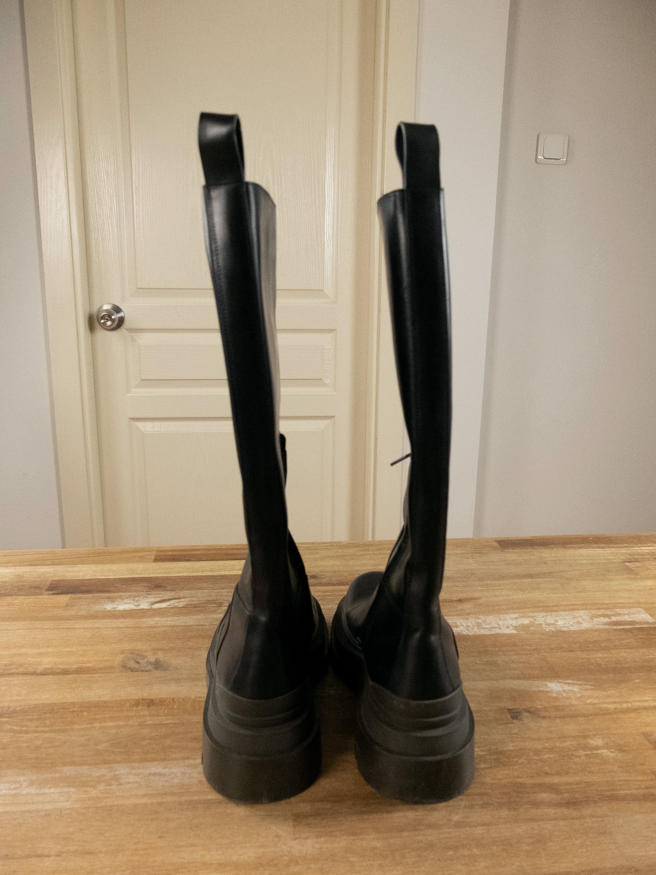 Bottega Veneta BOTTEGA VENETA Tire black green leather tall boots 8 38 q Size US 8 / IT 38 - 5 Thumbnail