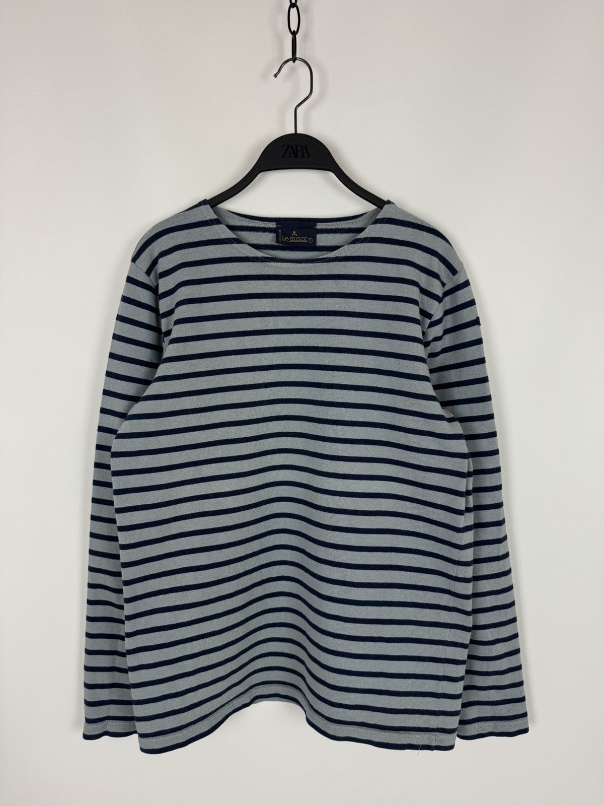 Vintage 1990’s Vintage Le Minor Striped Long Sleeve T-Shirt Size US M / EU 48-50 / 2 - 1 Thumbnail