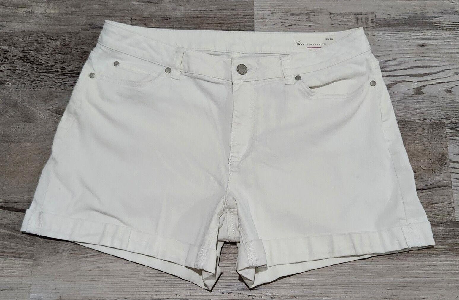 Vince Camuto Two By Vince Camuto Shorts Size 10/ 30 White Denim Stretch Size 32" / US 10 / IT 46 - 1 Thumbnail