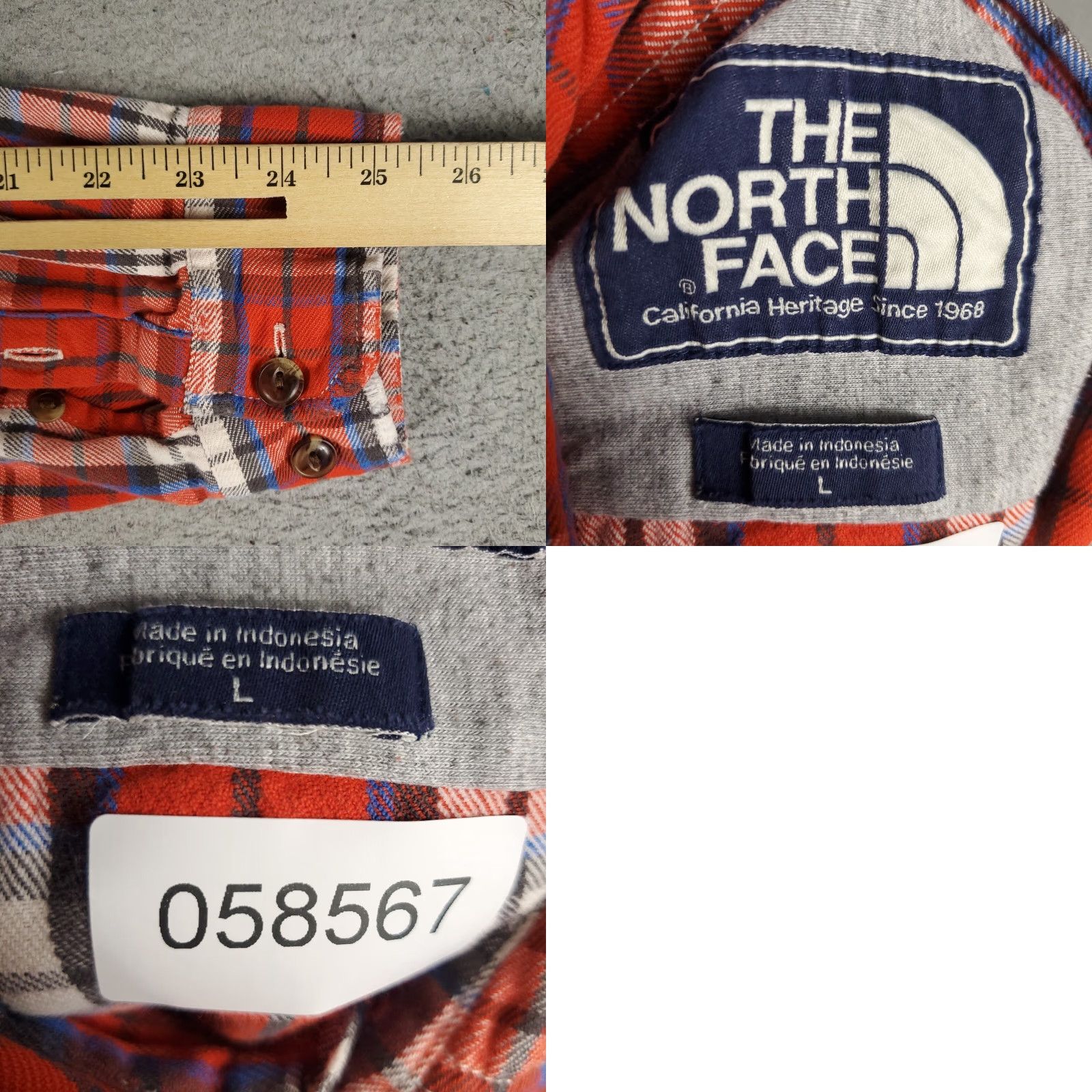 The North Face VINTAGE The North Face Shirt Mens L Red Plaid Flannel Button-Up Long Sleeve Size US L / EU 52-54 / 3 - 8 Thumbnail