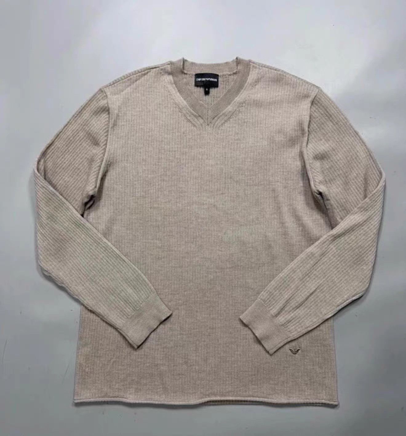 Emporio Armani EMPORIO ARMANI Wool Blend V-Neck Sweater K18 Size US M / EU 48-50 / 2 - 1 Thumbnail