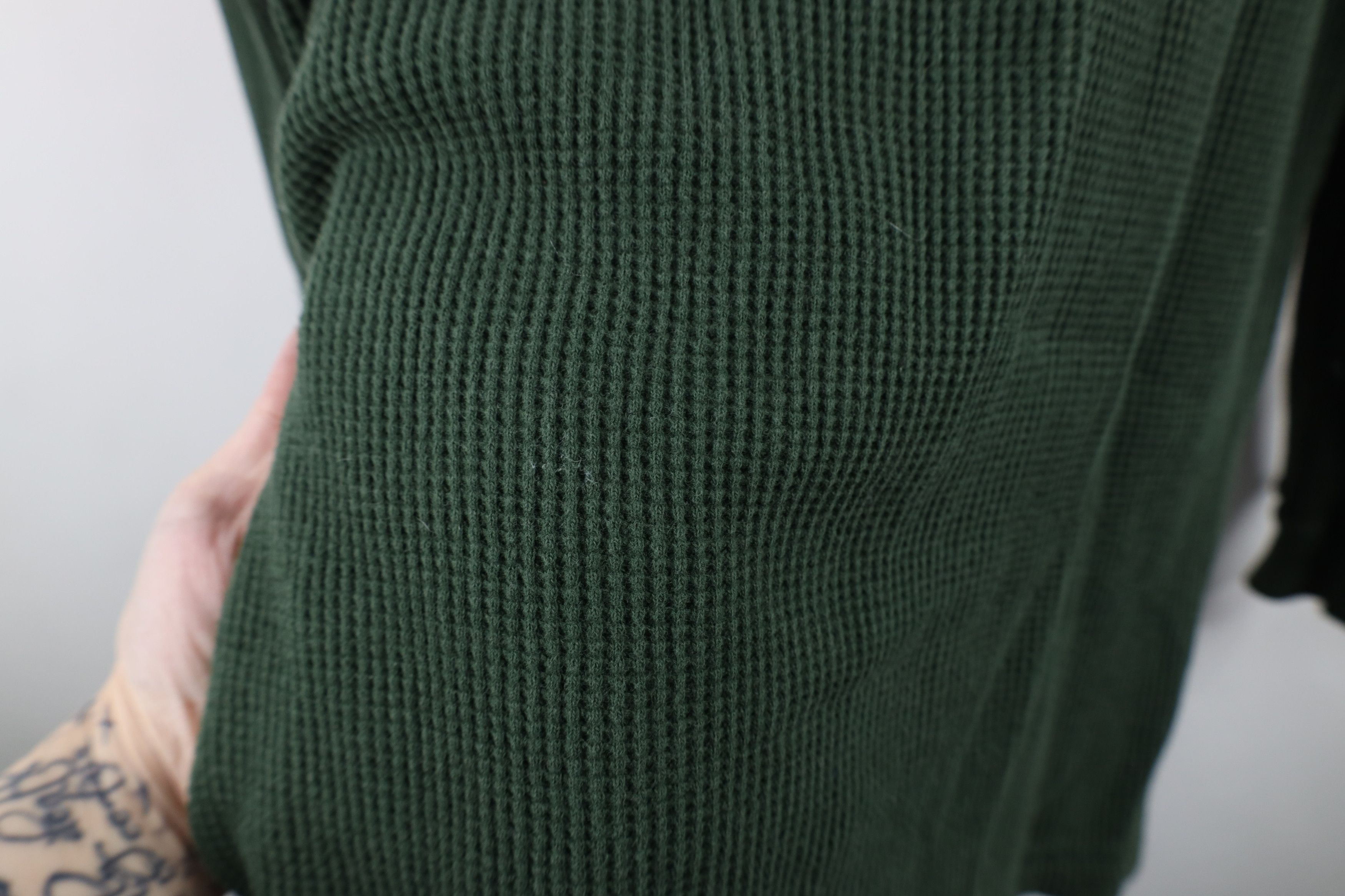 American Eagle Outfitters × Vintage Vintage 90s Y2K American Eagle Waffle Knit T-Shirt Green Size US XL / EU 56 / 4 - 9 Thumbnail
