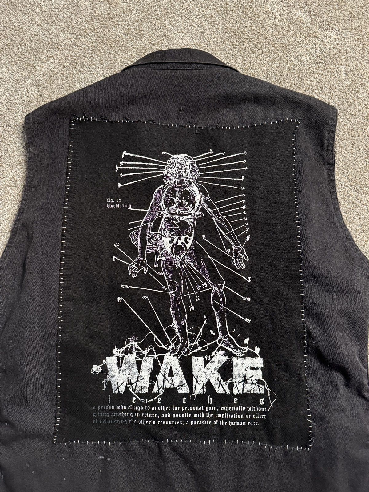 Propper WAKE DISTRESSED “WHIP STITCH” PUNK STYLE VEST Size US M / EU 48-50 / 2 - 2 Thumbnail