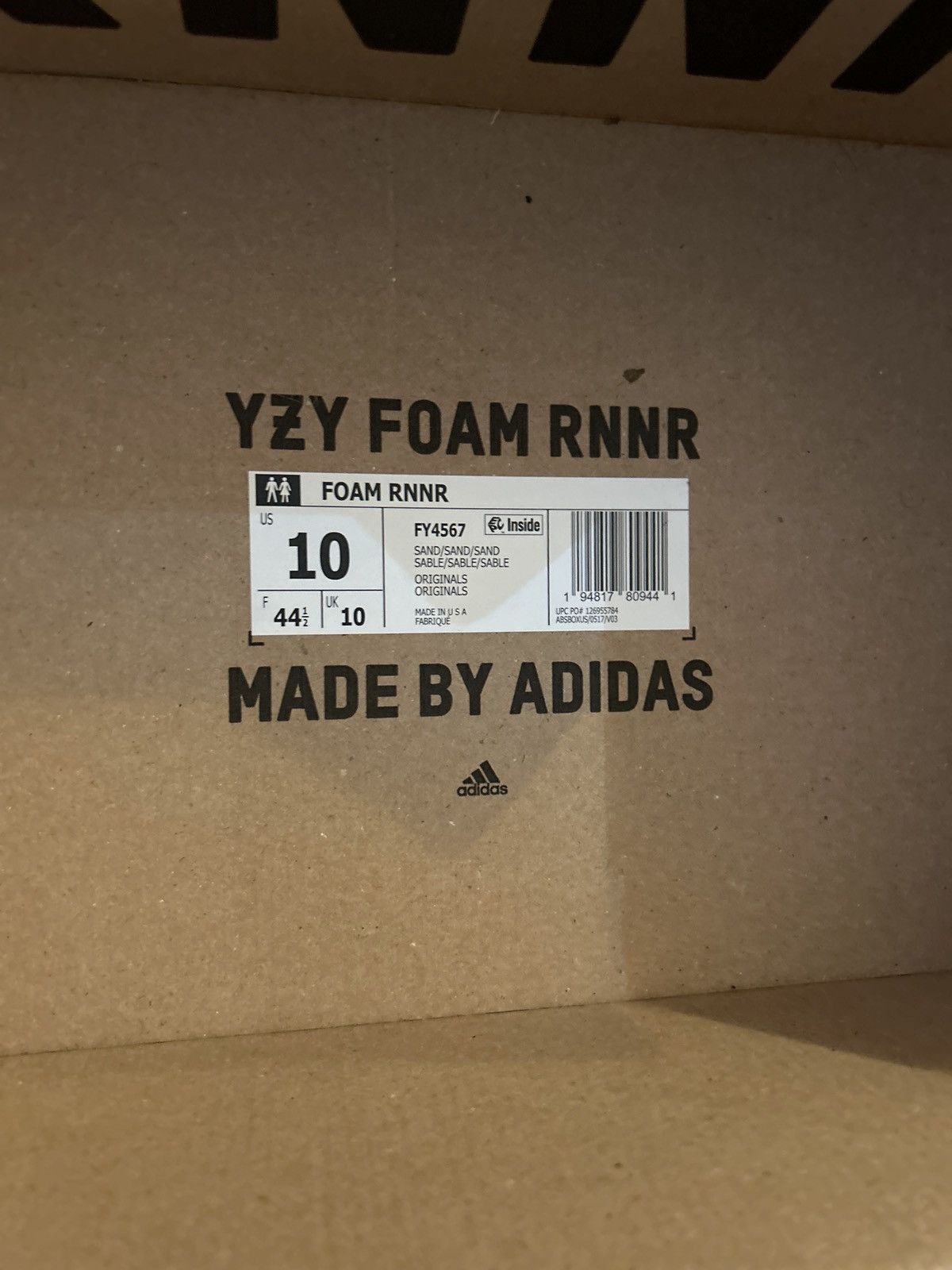 Yeezy Adidas Foam Runners Size US 10 / EU 43 - 2 Thumbnail