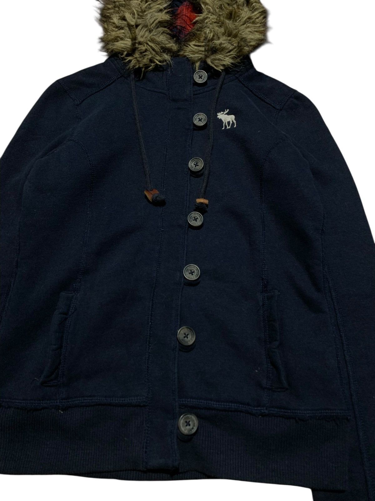 If Six Was Nine Vintage Abercrombie fur hoodie dark navy Size S / US 4 / IT 40 - 2 Thumbnail