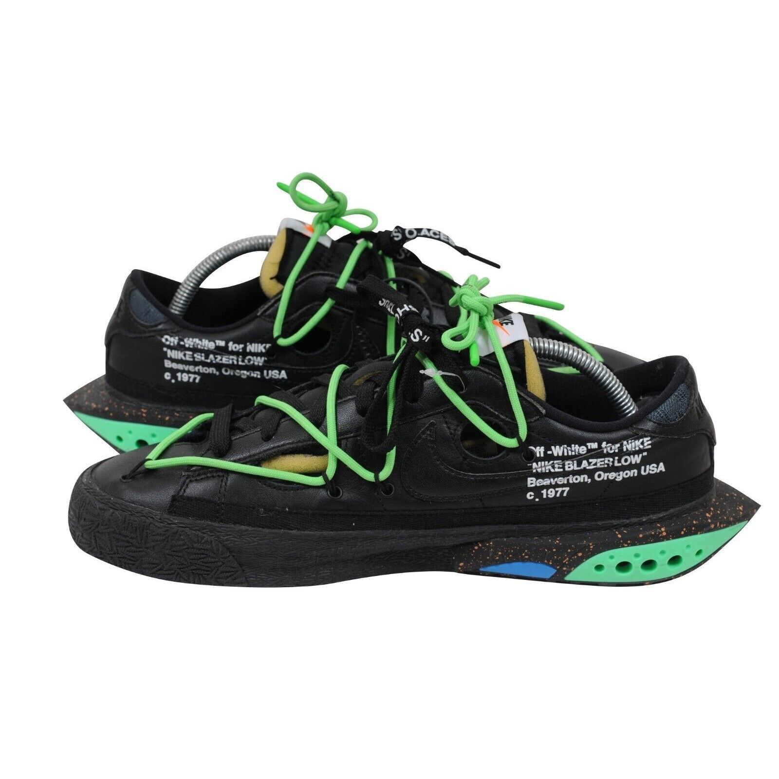 Nike × Off-White Blazer Low Top Black Electro Lime Size US 10 / EU 43 - 9 Thumbnail