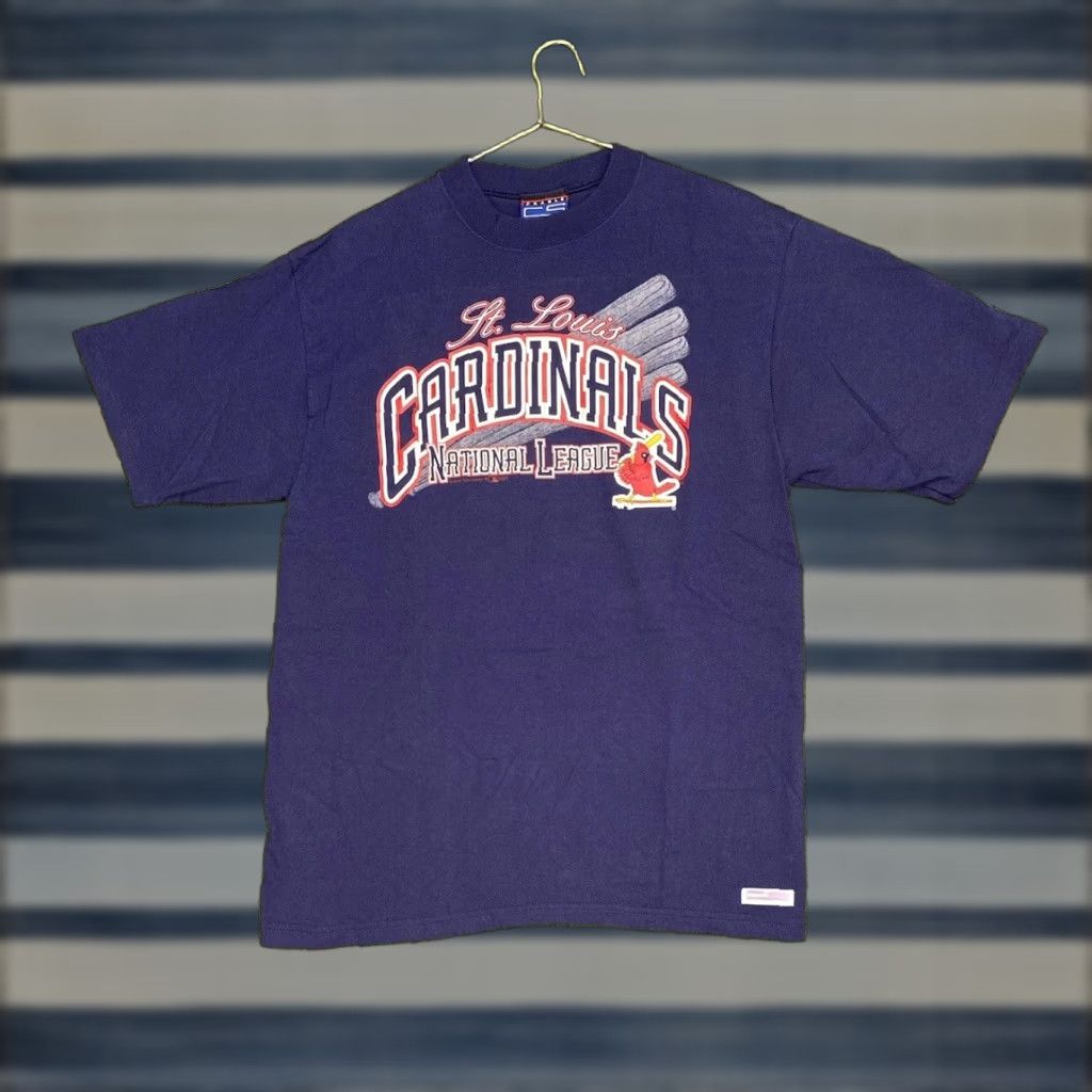 Vintage VINTAGE Crable Sportswear St. Louis Cardinals T-Shirt Mens Medium Cotton Blue 90s Sportswear Men's Size US M / EU 48-50 / 2 - 1 Thumbnail