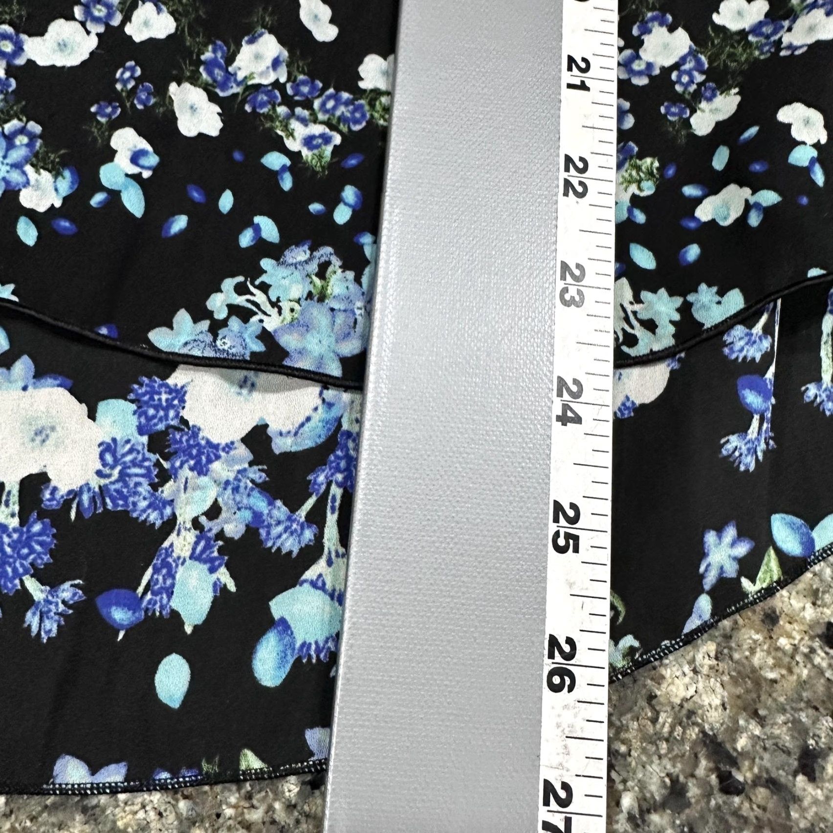 Worthington Worthington Blouse Women XL Black Blue Floral Pleated Smocked Peasant Top Boho Size XL / US 12-14 / IT 48-50 - 7 Thumbnail
