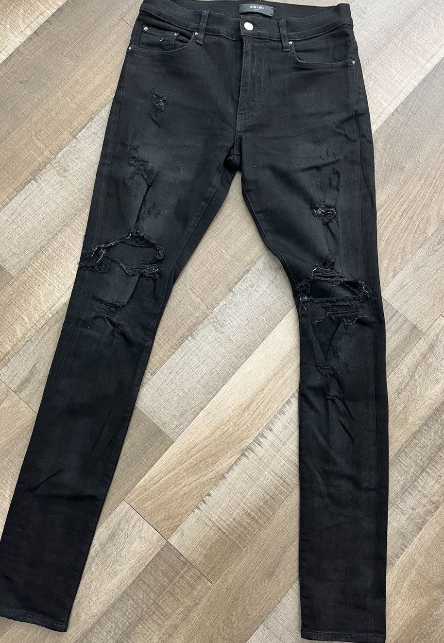 image of Amiri Classic Early Brush Wax Is A Major Blow in Black, Men's (Size 31)