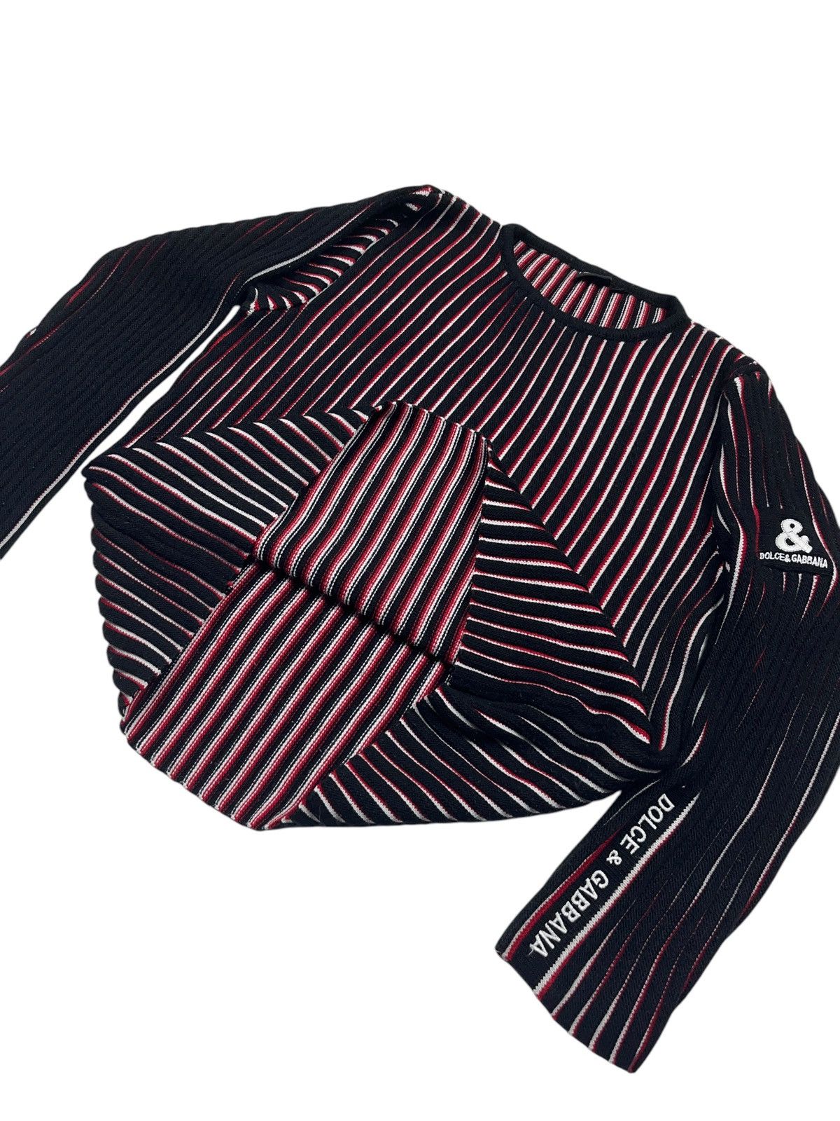 Other Vintage Dolce & Gabbana Avant Garde Sweater Ribbed y2k Knit Size US M / EU 48-50 / 2 - 6 Thumbnail
