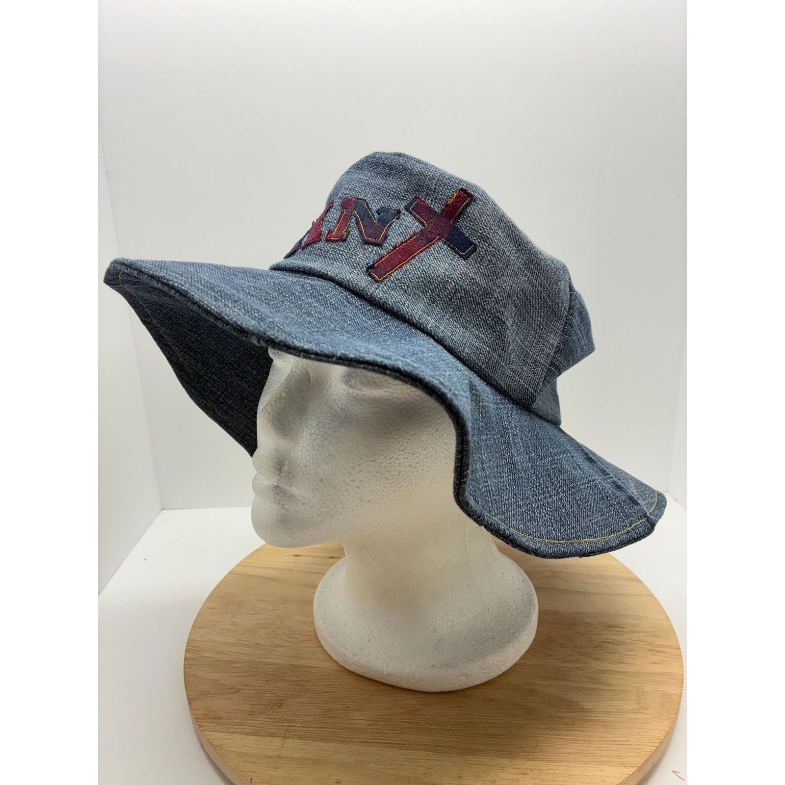 Other Reworked Denim “Saint” Hat – Y2K Minimal Streetwear Size ONE SIZE - 2 Thumbnail
