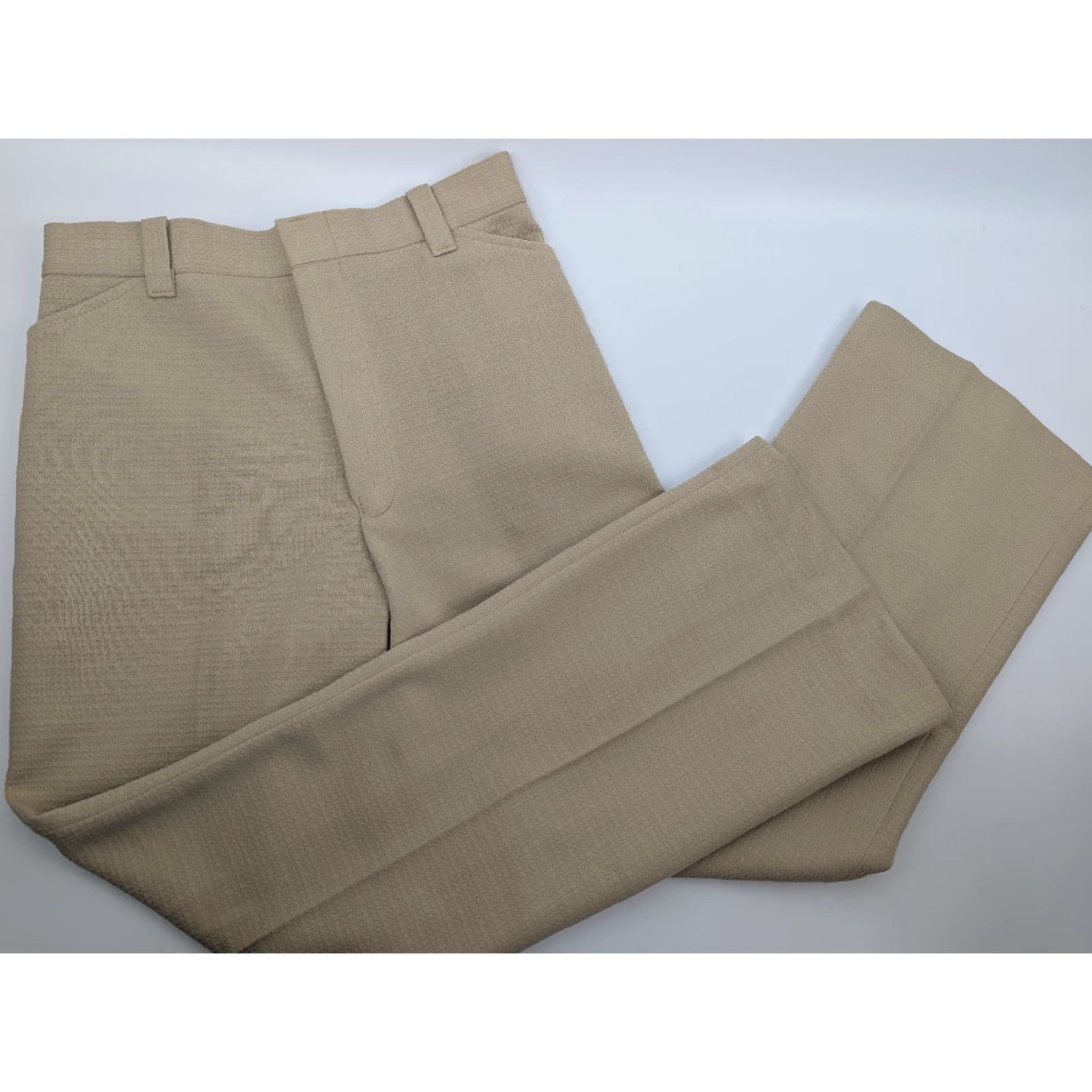 Vintage Vintage Days Slack Beige 1970s Mens Slacks Pants Talon Zipper 27x28 Beige Mens Vintage Pants 27x28 1970s Disco Look Size US 27 - 2 Thumbnail