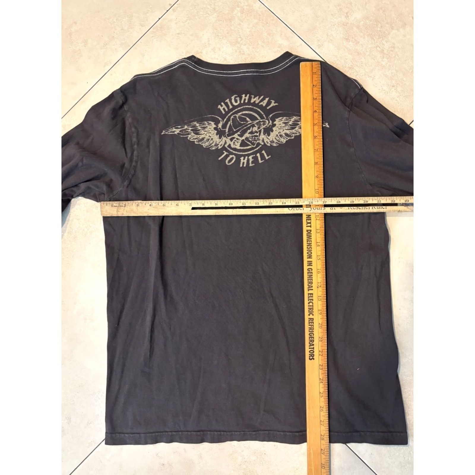 Lucky Brand VINTAGE Lucky Brand Biker Long Sleeves T-Shirt Gray L Y2K Mens Size US L / EU 52-54 / 3 - 5 Thumbnail