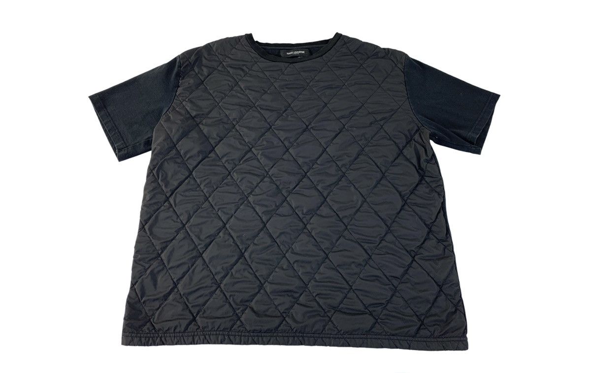 image of Nano Universe Tokyo Limonta Per Komatsu Seirin Quilted Tee in Black, Men's (Size Large)