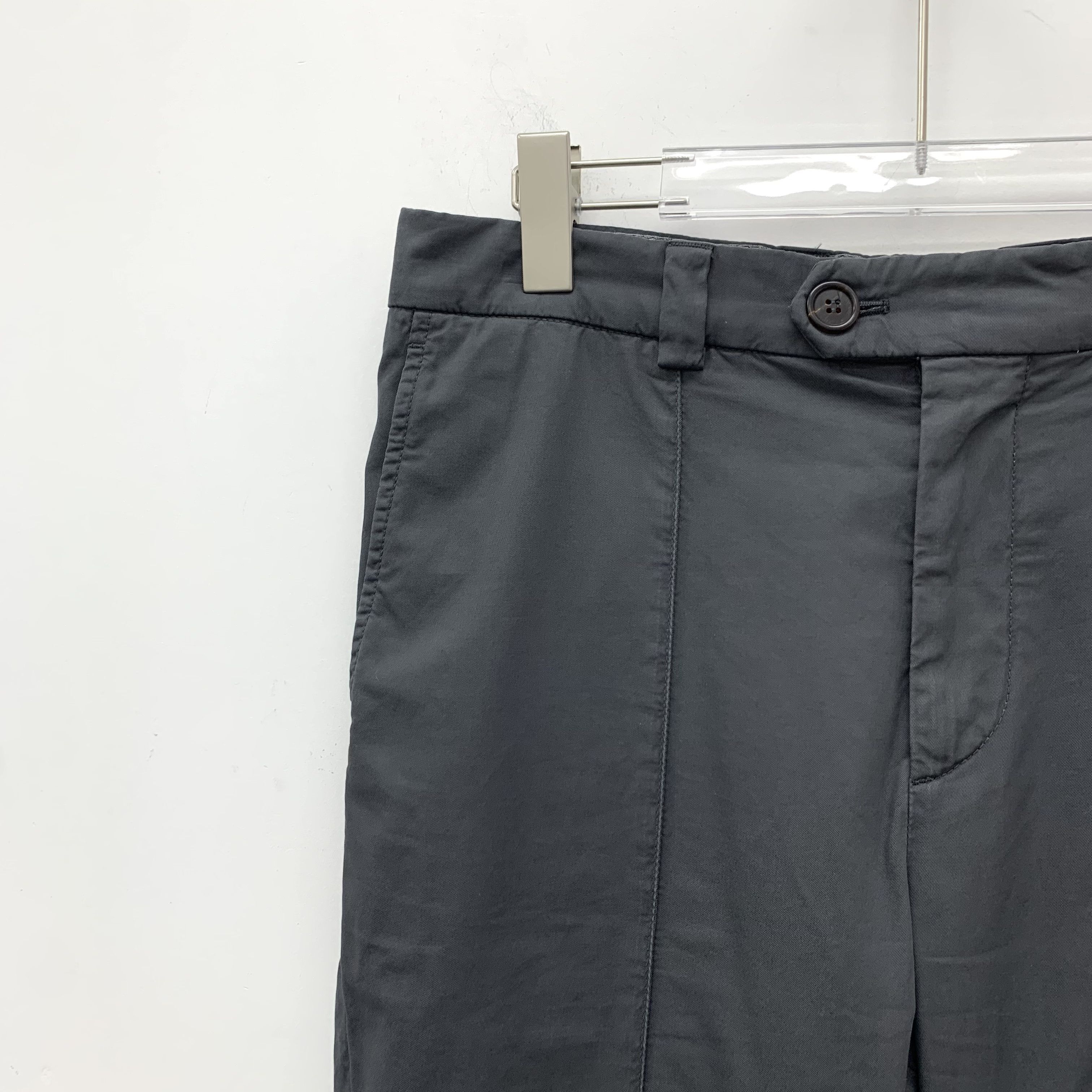 Brunello Cucinelli Brunello Cucinelli Gray Cotton Trousers (M) Size US 32 / EU 48 - 10 Thumbnail