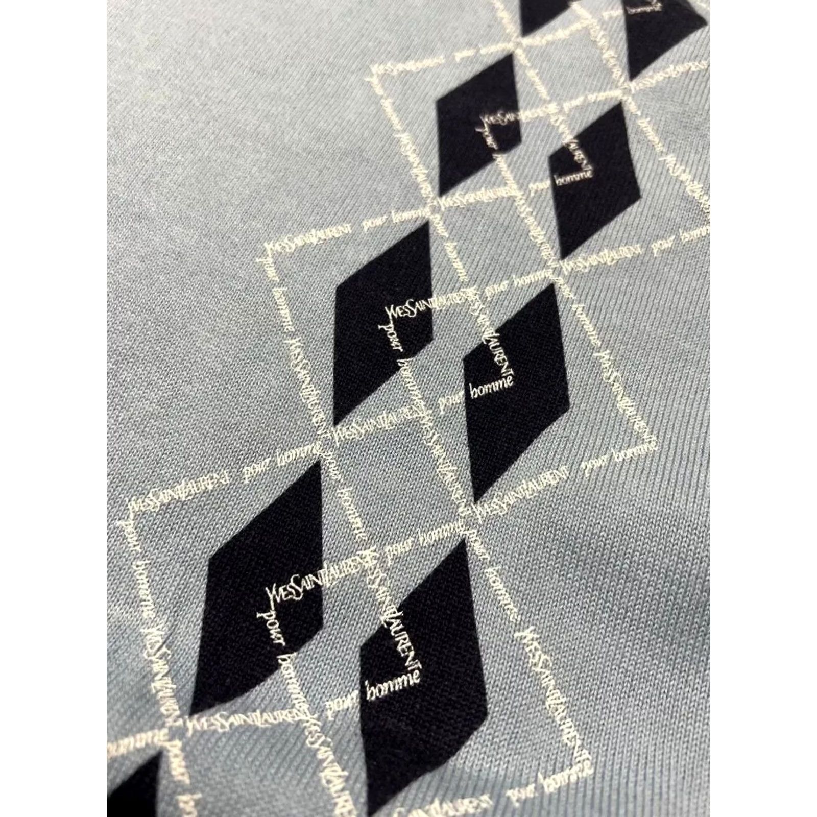 Yves Saint Laurent VINTAGE Saint Laurent Sweater Men's 2XL Crew Neck Blue YSL Logo Knit Pullover Winter Casual 2XL Mens Size US XXL / EU 58 / 5 - 6 Thumbnail