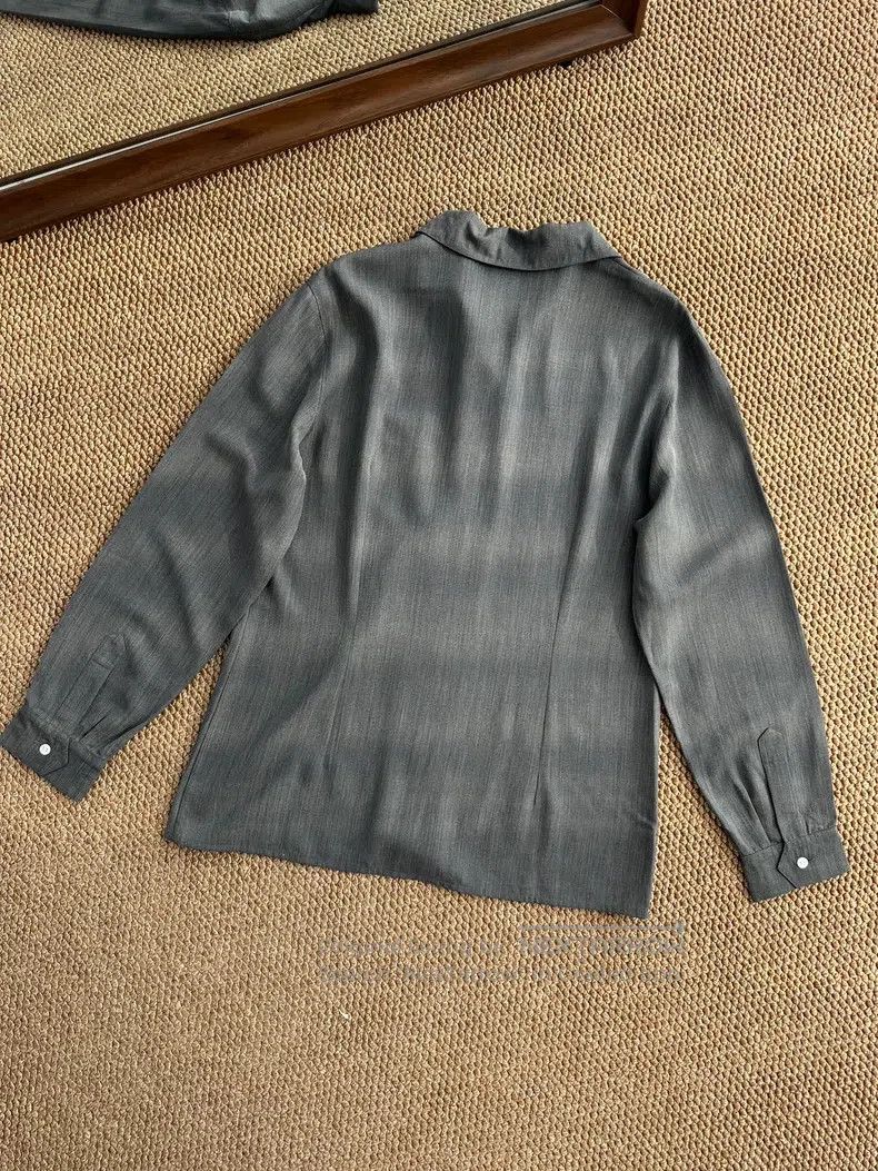 Hermes Hermes Margiela Period Silk and Wool Shirt, Women's, Silve Size M / US 6-8 / IT 42-44 - 6 Thumbnail
