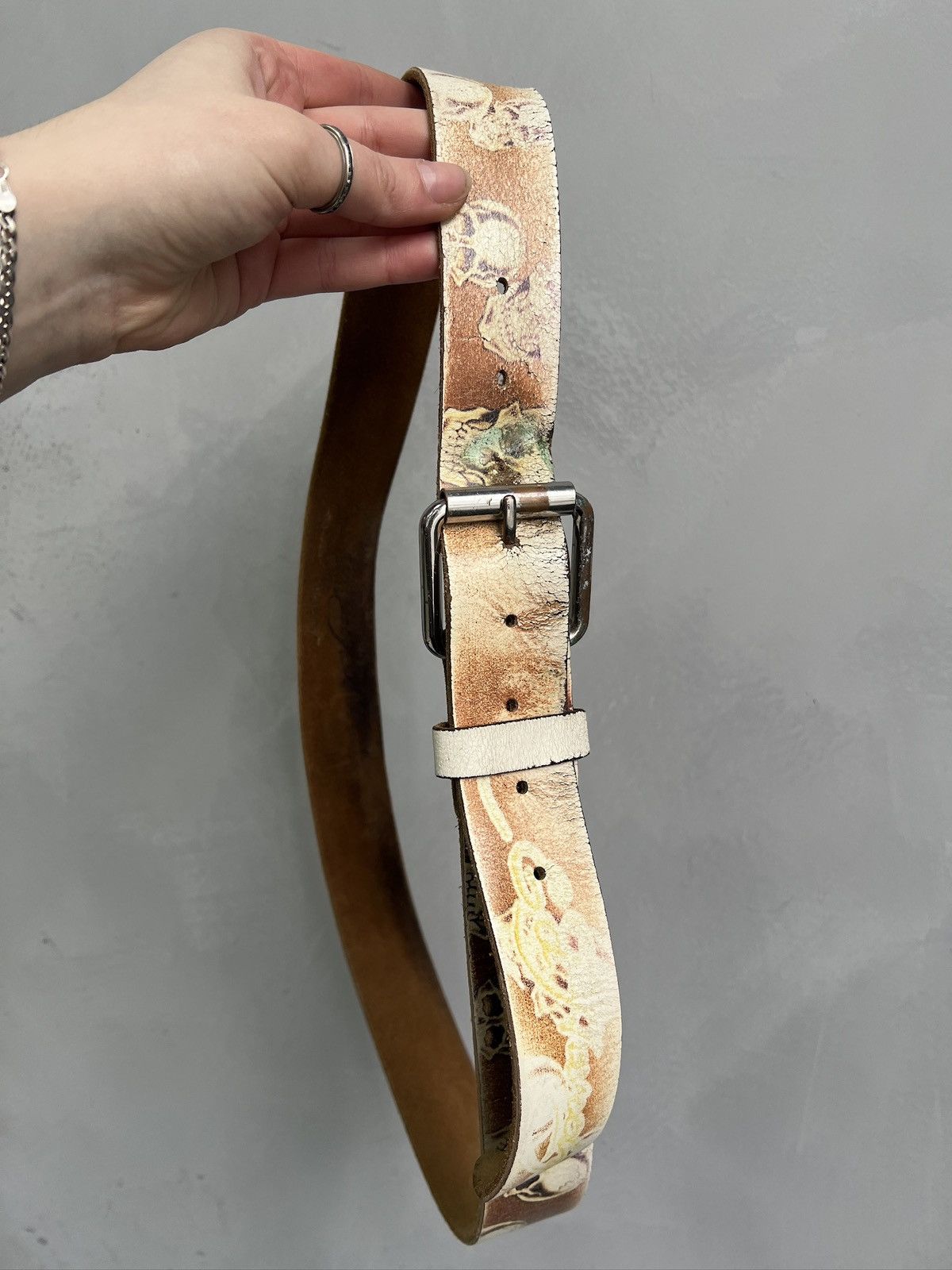Ed Hardy Edhardy monogram japanese leather belt y2k hype Size ONE SIZE - 2 Thumbnail