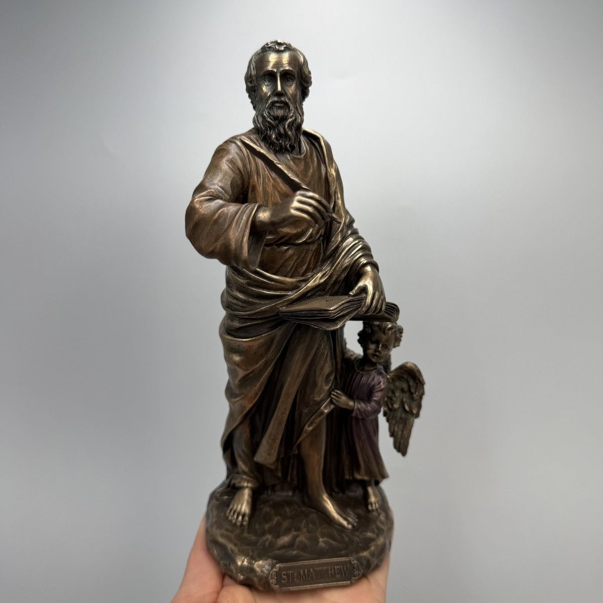 Other St Matthew Apostle Statue Figure Bronze Finish Religious Size ONE SIZE - 8 Thumbnail