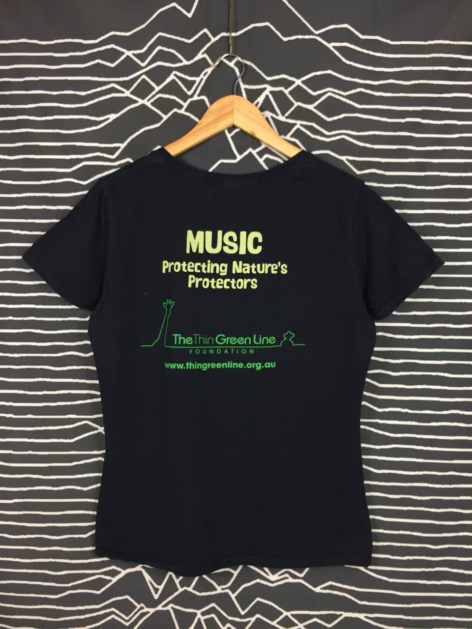 Vintage Green Line Grooves Music Protecting Nature's Protectors Tee Size XL / US 12-14 / IT 48-50 - 4 Thumbnail