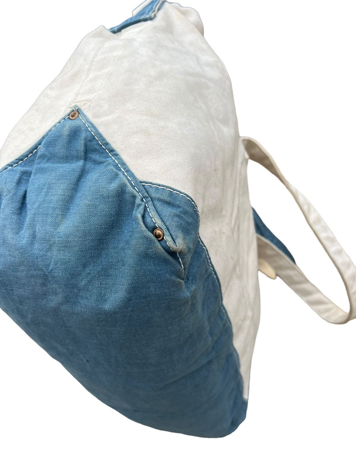 Japanese Brand Vintage Spellbound Patina Dirty Canvas 2 Way Tote Bag Size ONE SIZE - 12 Thumbnail