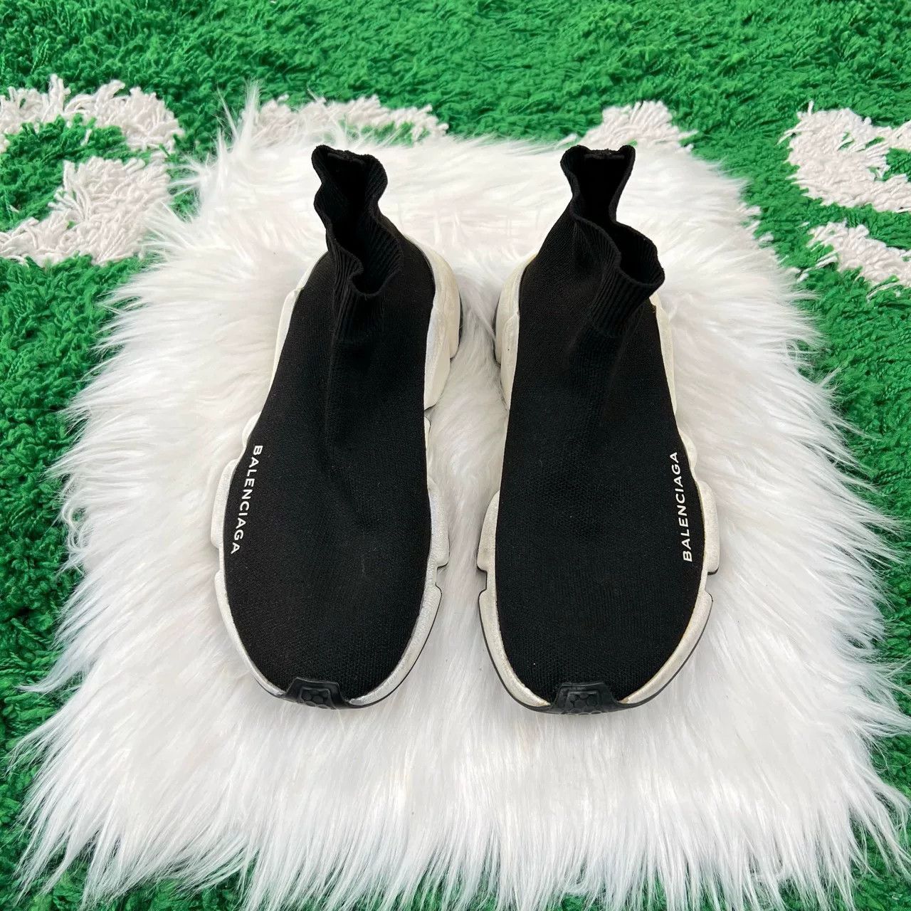 Balenciaga Balenciaga Letter Knit Sock Shoes Size US 6 / IT 36 - 1 Thumbnail