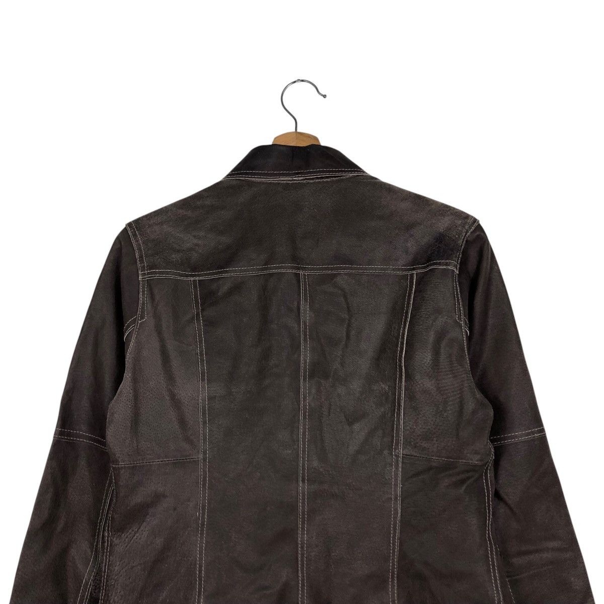 📌Vintage Biker Leather Jacket Comme Ca Ism Bondage Design