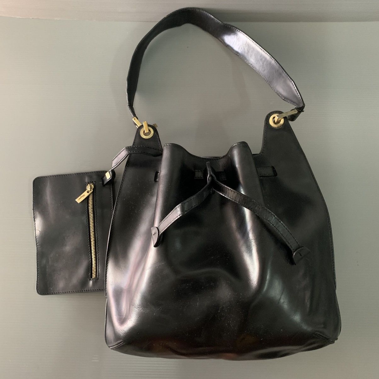 Salvatore Ferragamo Salvatore Ferragamo Black Bucket Bag Size ONE SIZE - 3 Thumbnail