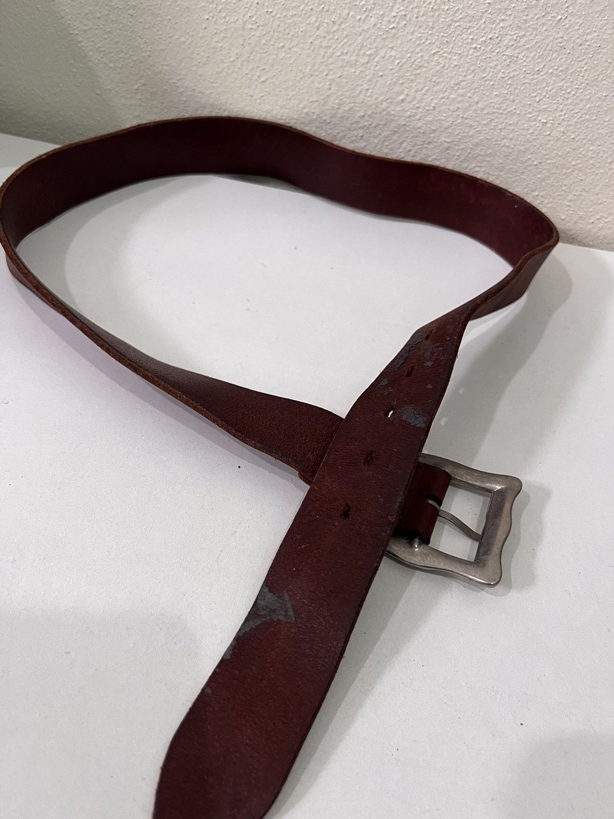 Genuine Leather Japanese Brand Leather Buckle Belt Size ONE SIZE - 7 Thumbnail