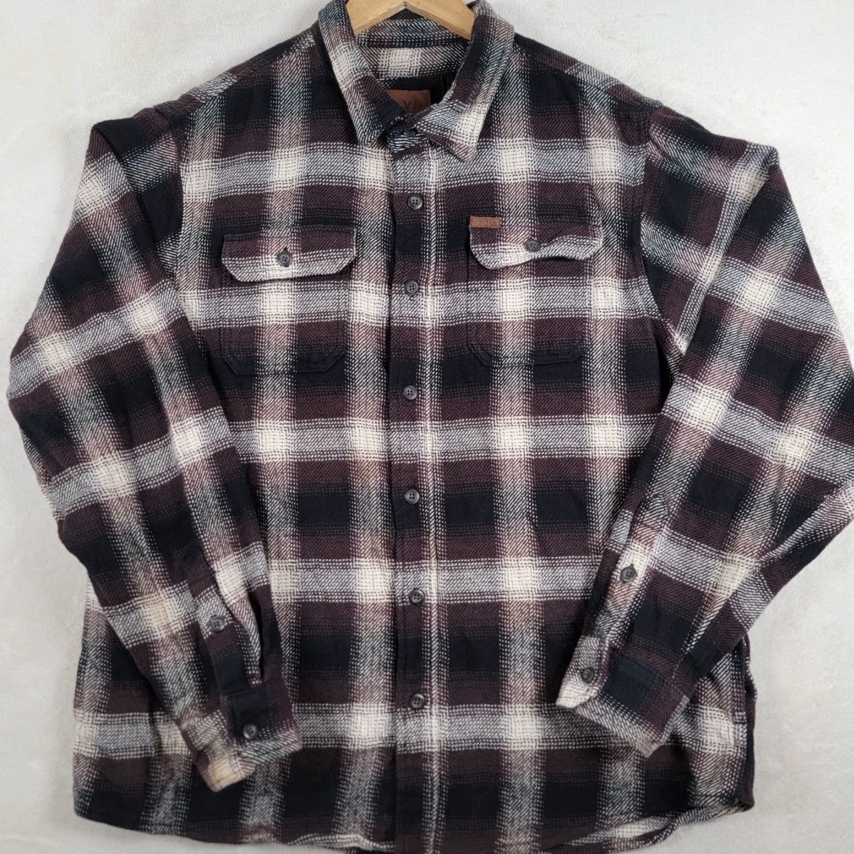 Orvis Orvis Shirt Plaid Heavyweight Long Sleeve Button-Up XL Mens Brown Cotton Flannel Size US XL / EU 56 / 4 - 2 Thumbnail