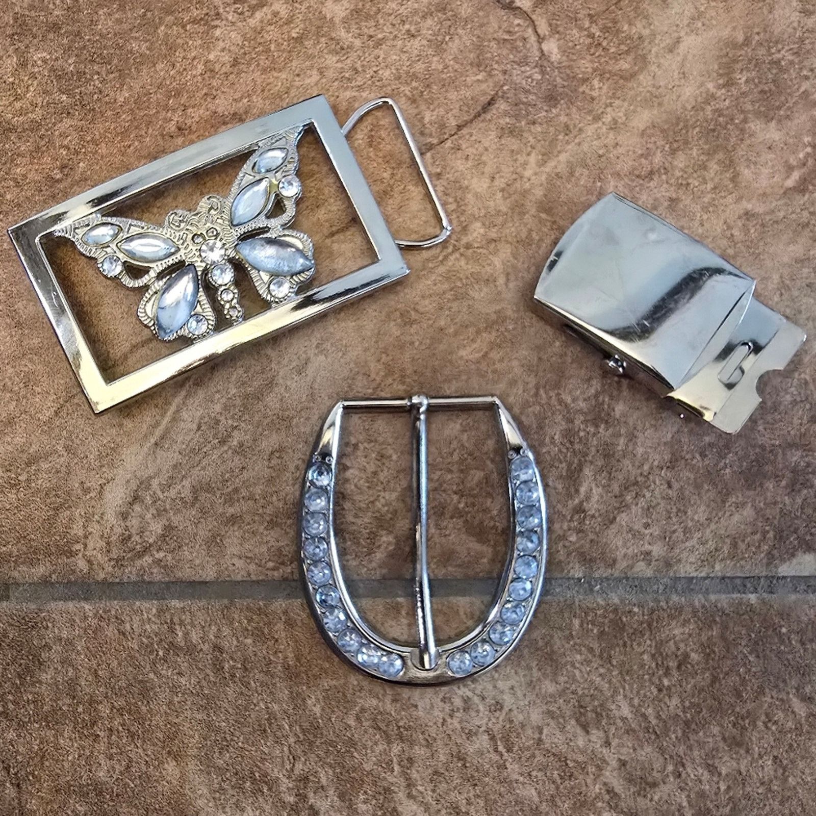 Other Silver Diamond Belt Buckle 3 Bundle Size ONE SIZE - 1 Thumbnail