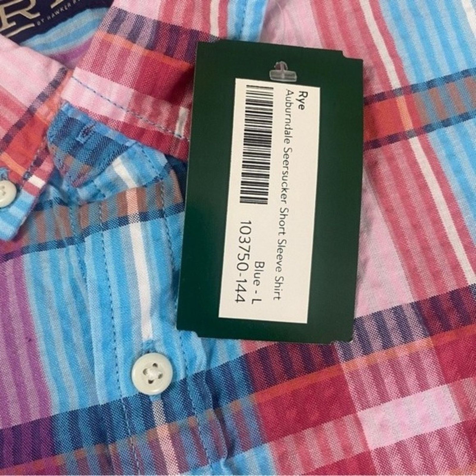 Other Rye Auburndale Seersucker Plaid Short Sleeve Button Up L Size US L / EU 52-54 / 3 - 4 Thumbnail