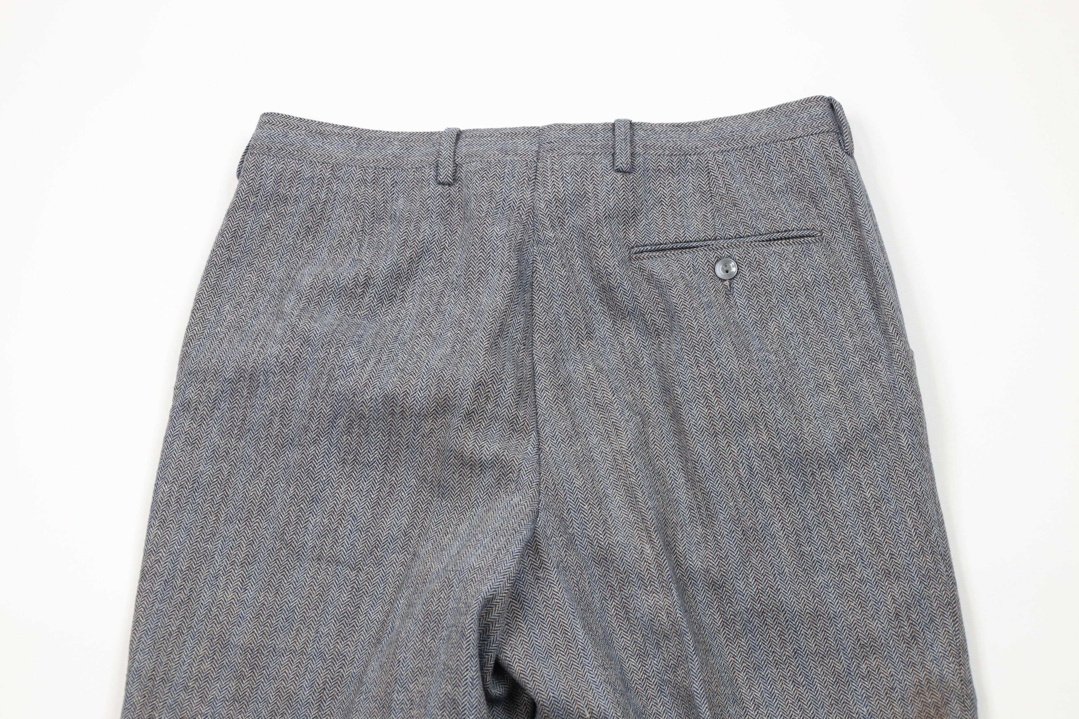 Vintage 70s Streetwear Herringbone Wide Leg Chino Pants USA