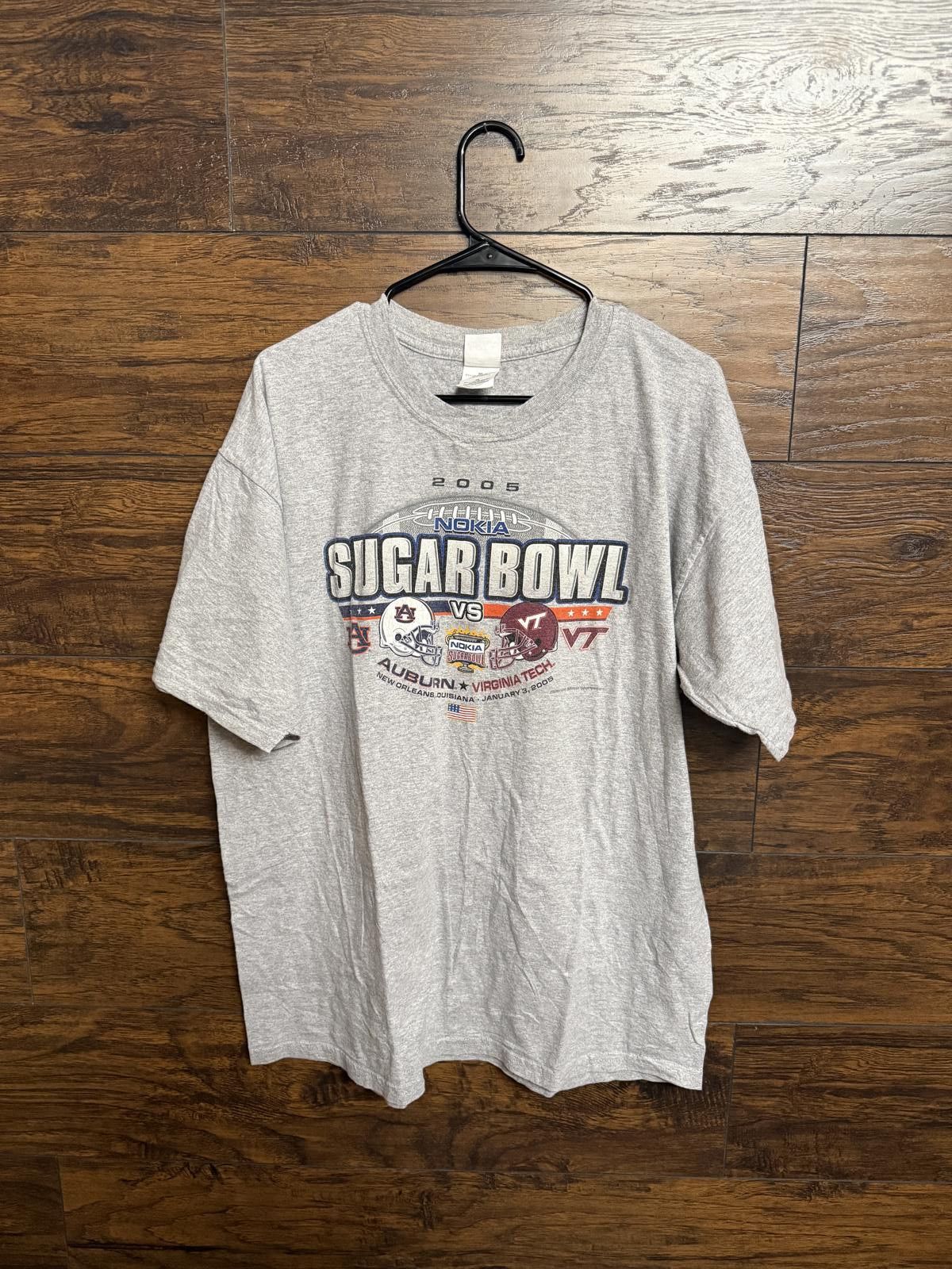 Gildan Sugar Bowl 2005 Football T-shirt Auburn vs Virginia Tech XL Size US XL / EU 56 / 4 - 1 Thumbnail