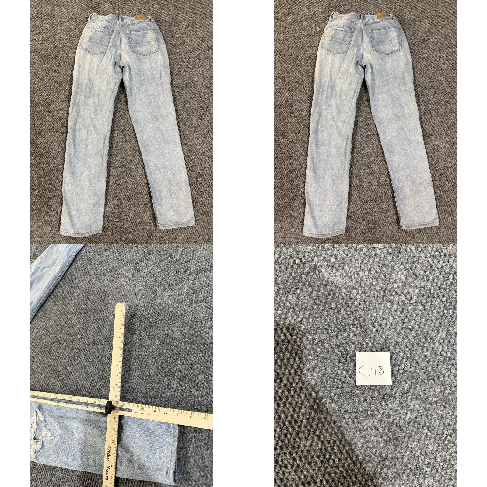 American Eagle Outfitters VINTAGE? No — American Eagle Outfitters Jeans Womens 2 Light Wash High Rise Mom Distressed Size 26" / US 2 / IT 38 - 8 Thumbnail