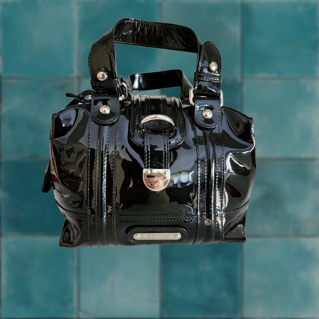 Vintage VIA REPUBBLICA Women's Black Hand Bag Shoulder Bag Medium Black Zip Closure Fashion Handbag Italy Women Contemporary Size ONE SIZE - 1 Thumbnail