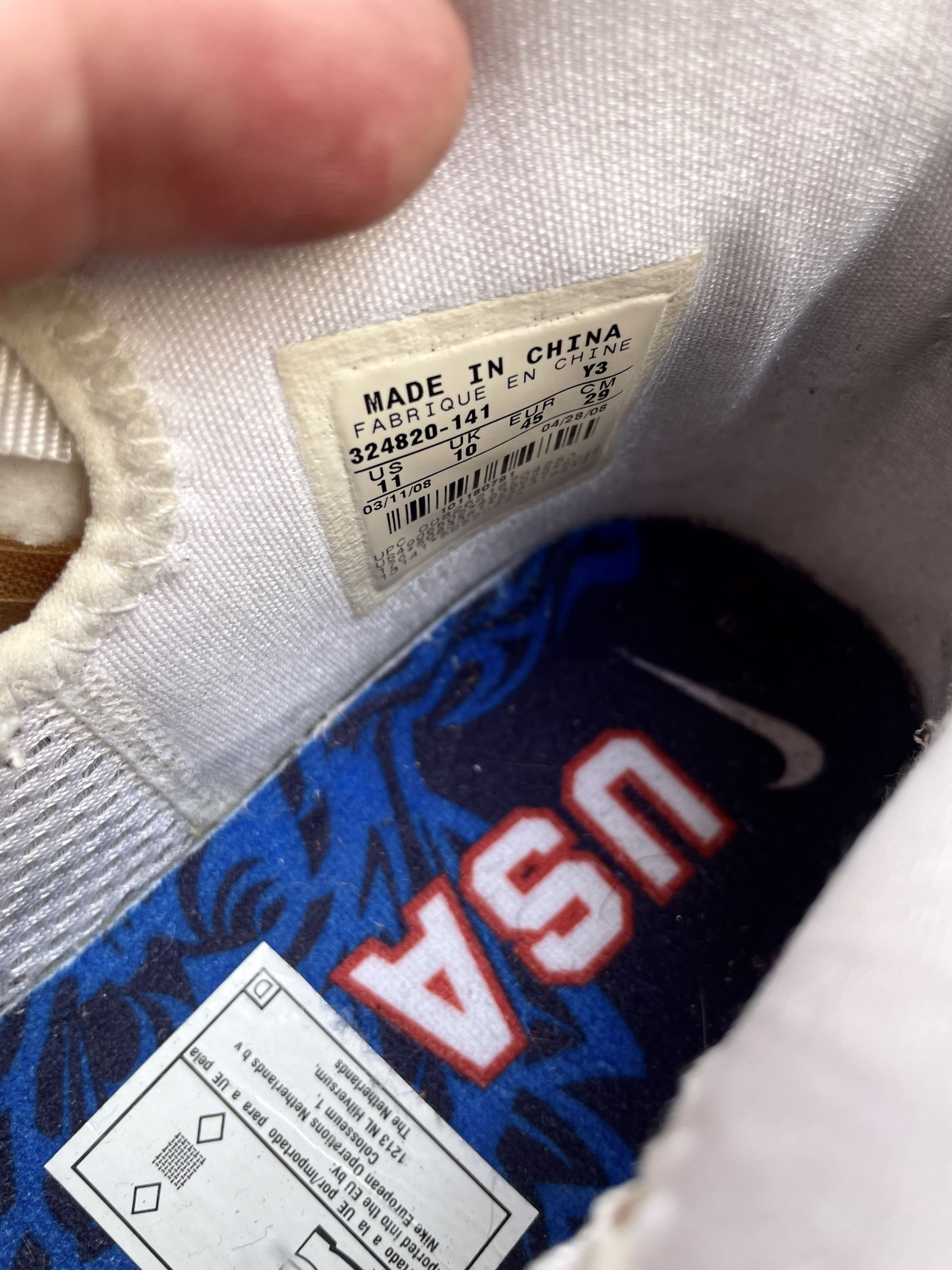 Nike × USA Olympics × Vintage Rare Nike hyperdunk USA vintage Size US 11 / EU 44 - 9 Thumbnail