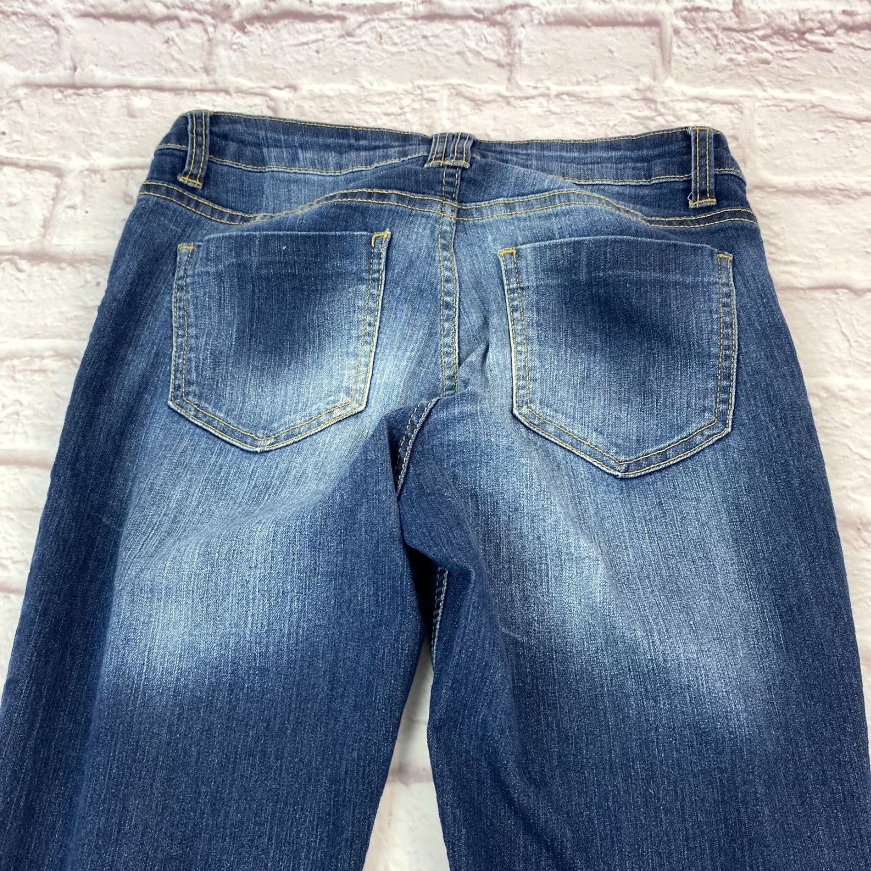 Denime Cello Jeans Womens 9 Blue Medium Wash Straight Leg Stretch Denim Classic Pants Size 30" / US 8 / IT 44 - 5 Thumbnail